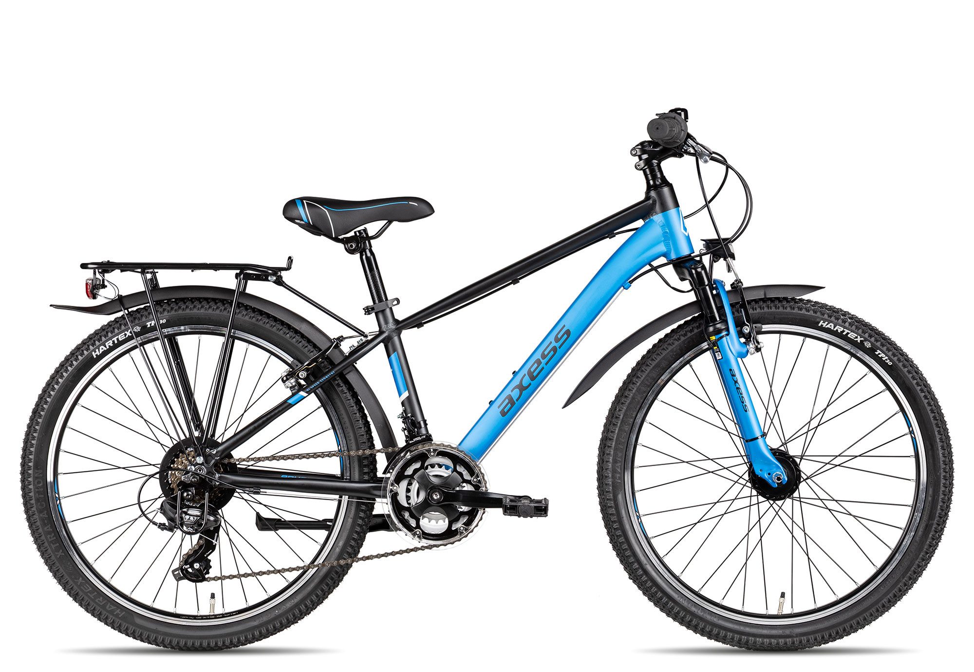Axess Kinderfahrrad Adventure 18 24, 18 Gang Shimano Tourney 18 Schaltwerk, Kettenschaltung, Shimano Tourney 18 blau