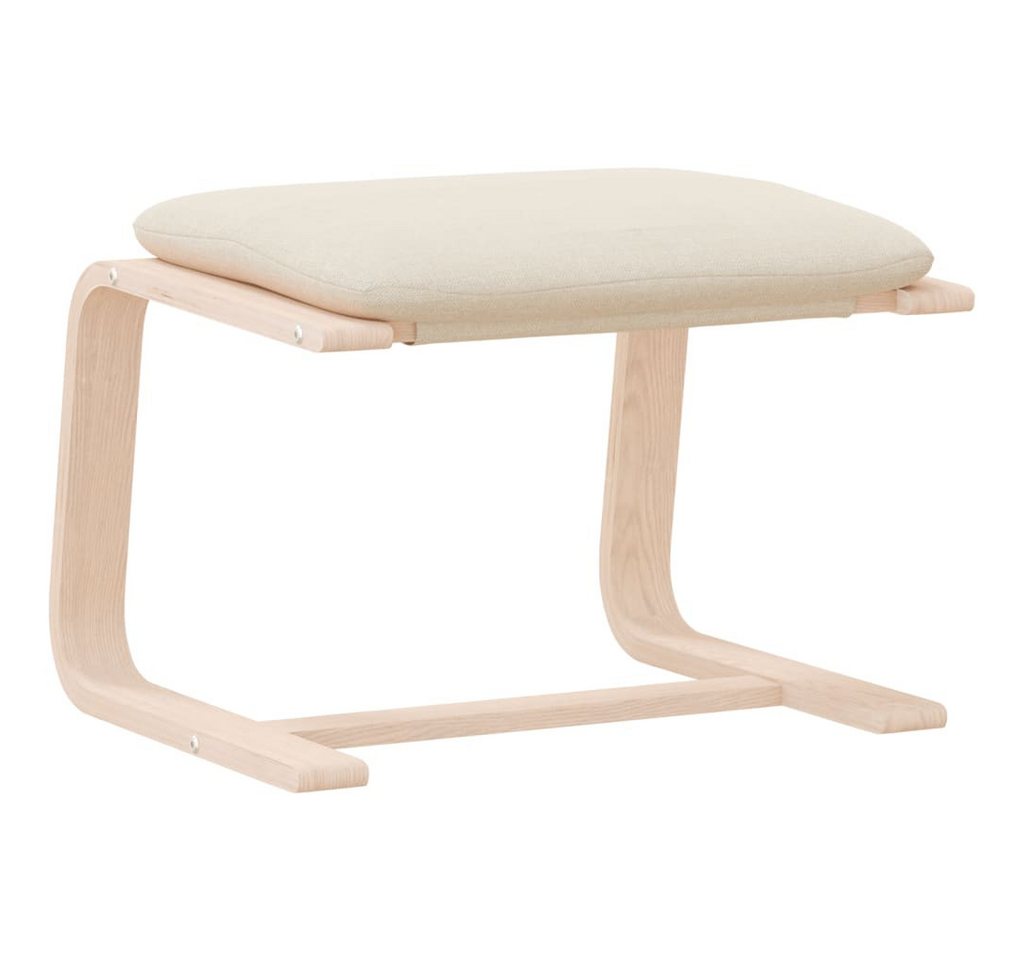 vidaXL Polsterhocker Fußhocker Creme 51x41x40 cm Stoff (1 St)