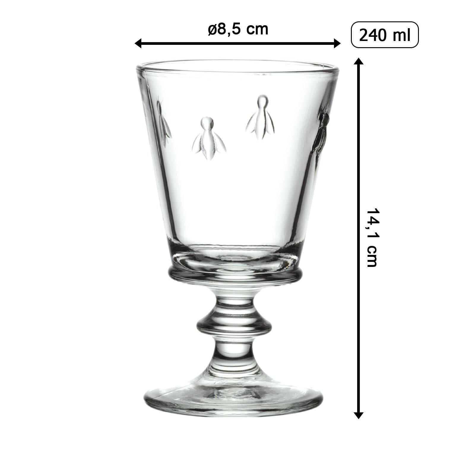 La Rochere Weißweinglas Biene Abeille Weingläser 240 ml 6er Set, 6-tlg., Glas