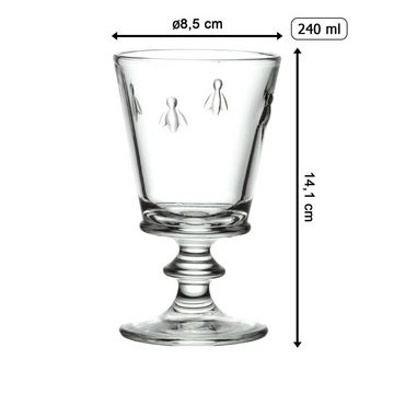 La Rochere Weißweinglas Biene Abeille Weingläser 240 ml 6er Set, Glas