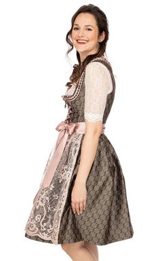 MarJo Trachtenkleid Midi Dirndl 2tlg. 58cm ELEONORA grün rosa