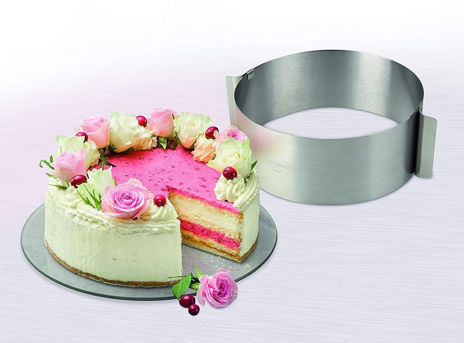Dr. Oetker Küchenhelfer Tortenring Dr. Oetker - Tortenring Edelstahl Ø 16-30 x 8cm (1919) Torten, Edelstahl