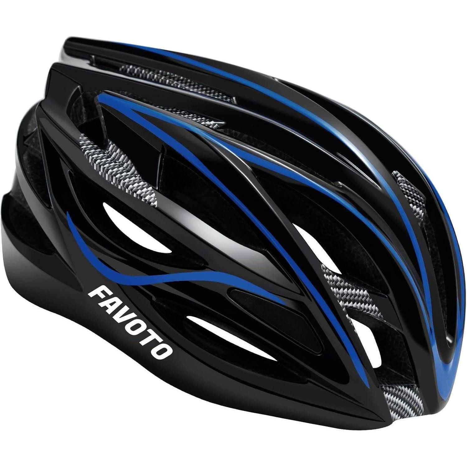 LuxusKollektion Fahrradhelm Fahrradhelm Rennradhelm Mountainbike L(59-61cm) Schwarz-Blau