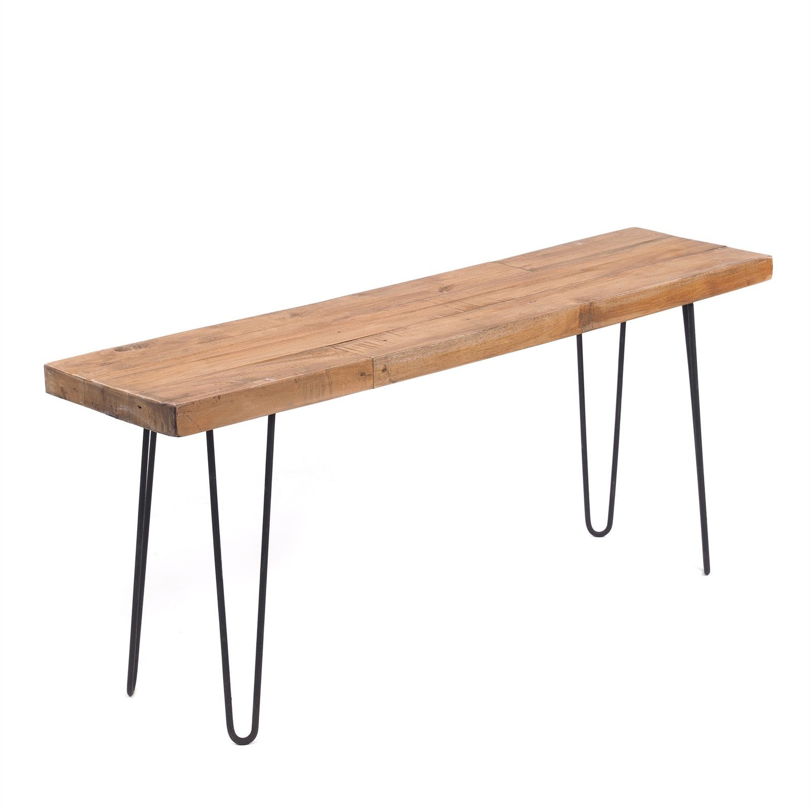 DESIGN DELIGHTS Sitzbank SITZBANK "BOHLE", 120 cm, Altholz massiv, mit Gestell, Esszimmerbank