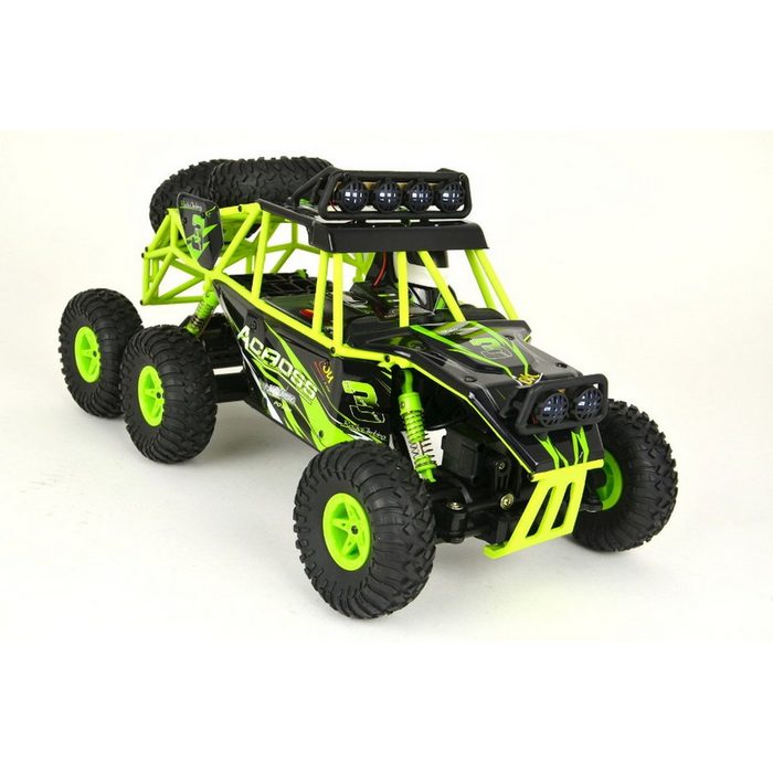 TPFLiving RC-Monstertruck Rock Crawler mit Fernbedienung und Allrad-Antrieb (Ferngesteuertes Fahrzeug mit Gummireifen und gefederten Felgen Spielzeug mit Fernbedienung für Jugendliche ab 8 Jahren Maßstab: 1:18) Motor: 1 x Elektro Motor - Akku: 1 x Volt/0.
