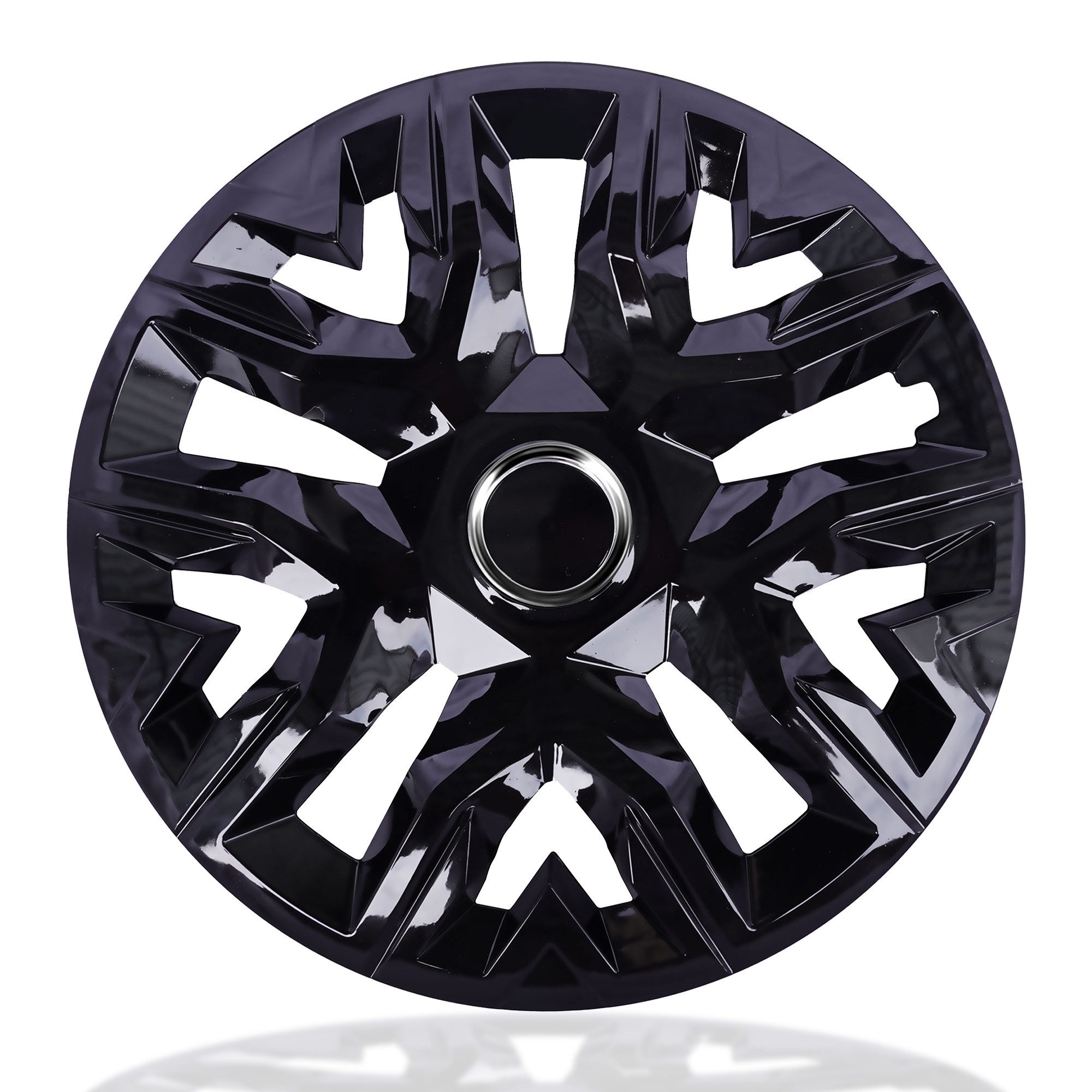 NRM Radkappe Radzierblende NRM PERFECTO 14 Zoll Schwarz lackiert, 14 in Zoll, (4-St)