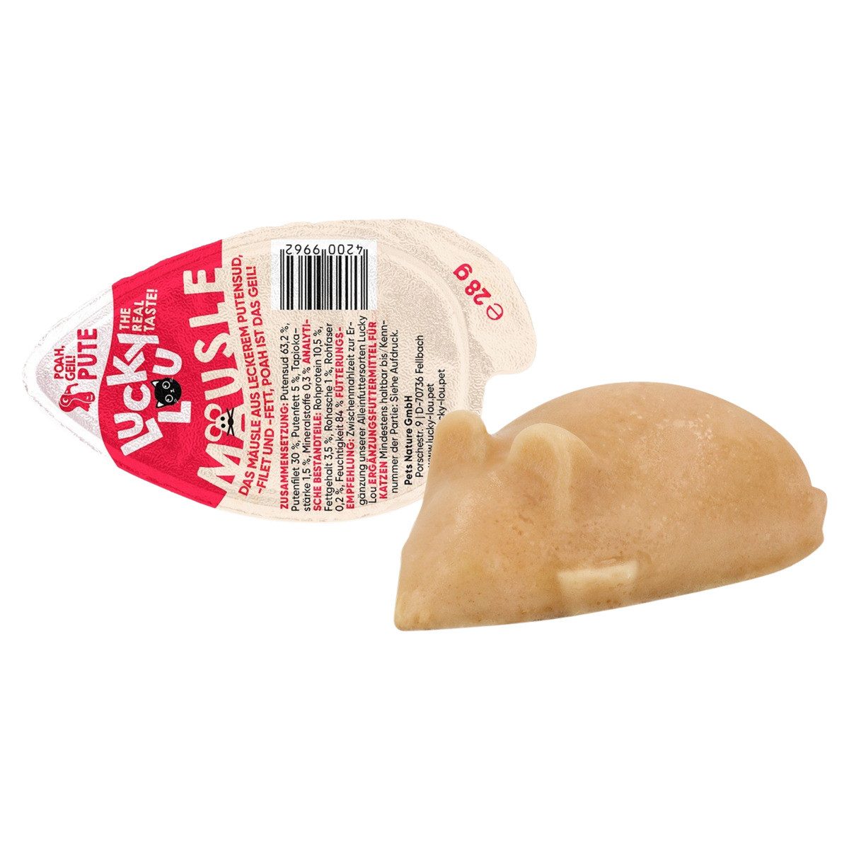 Lucky Lou Mäusle Pute 28 g, Snack für: Katze