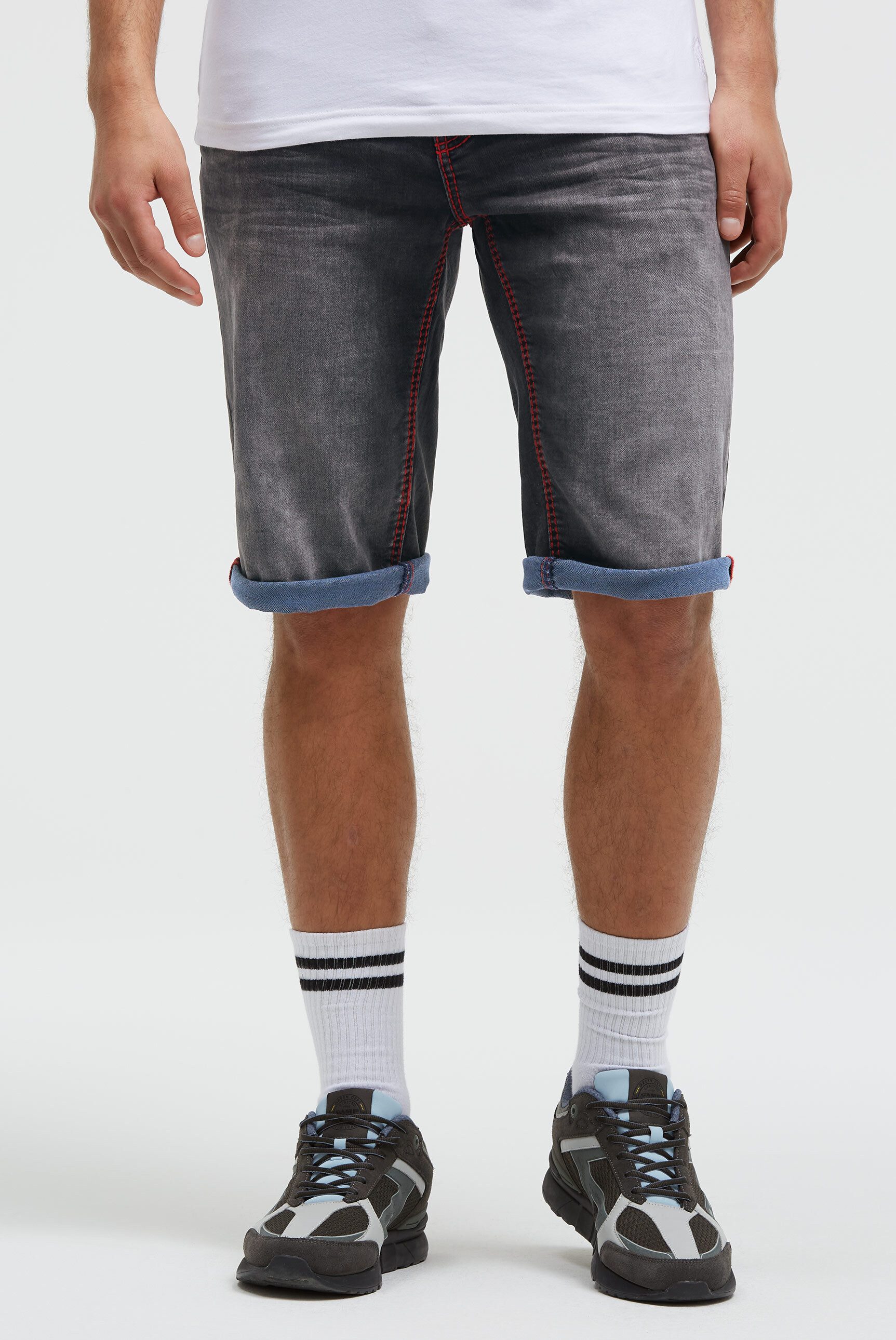 CAMP DAVID Jeansshorts mit breiten Nähten