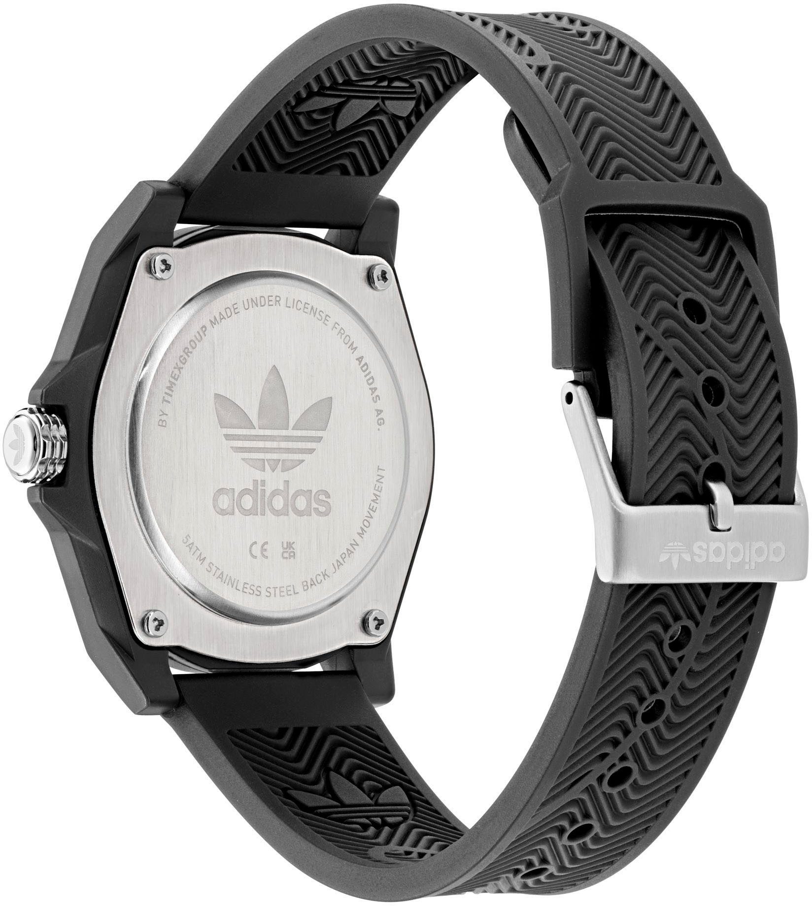 adidas Originals Quarzuhr PROJECT FOUR AOST250332I, Armbanduhr, Herrenuhr, Damenuhr,Resinarmband,wasserabweisend bis 5 bar
