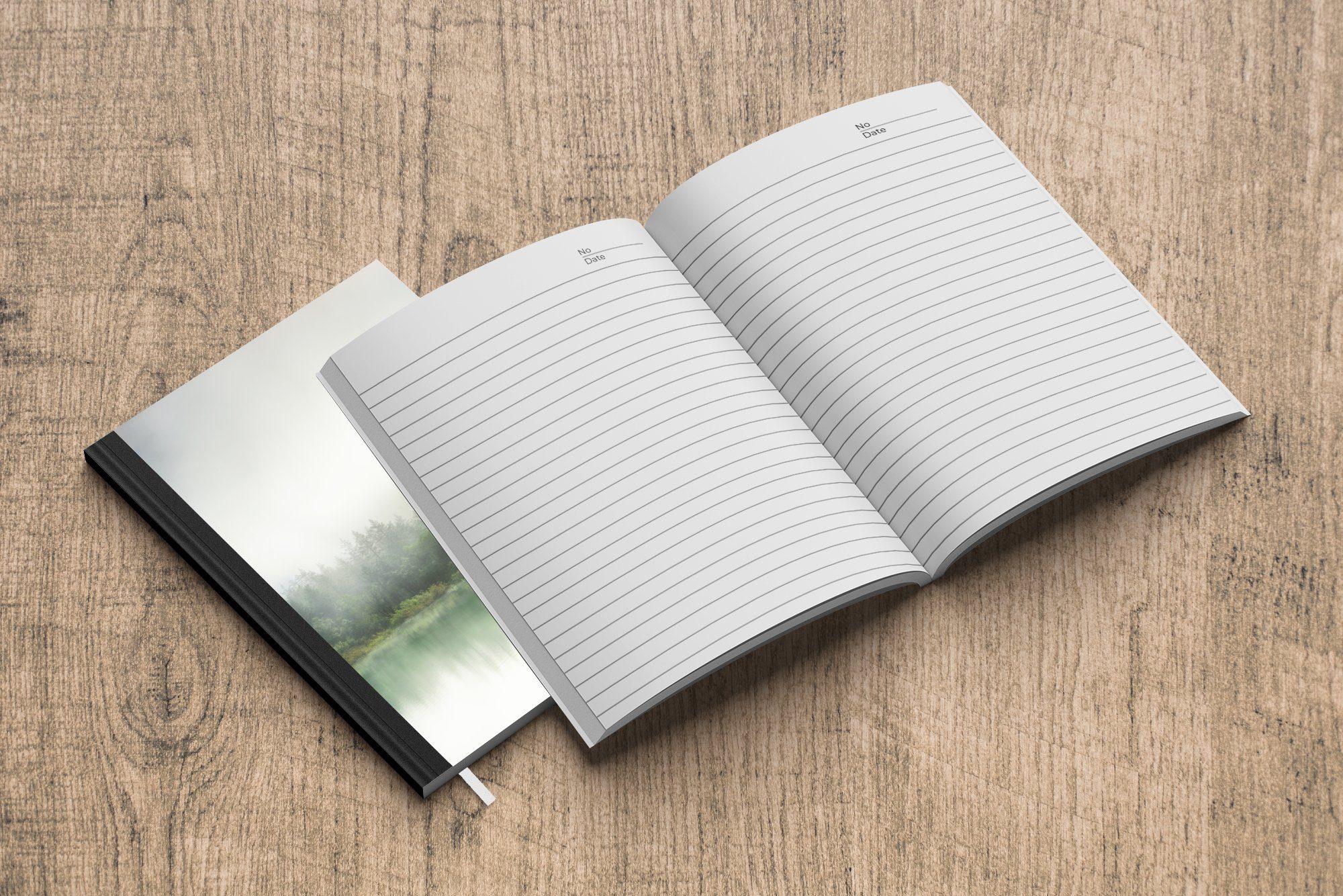 MuchoWow Notizbuch Dolomiten - Merkzettel, Seiten, Tagebuch, 98 Notizheft, Haushaltsbuch Wasser, Journal, - Nebel A5