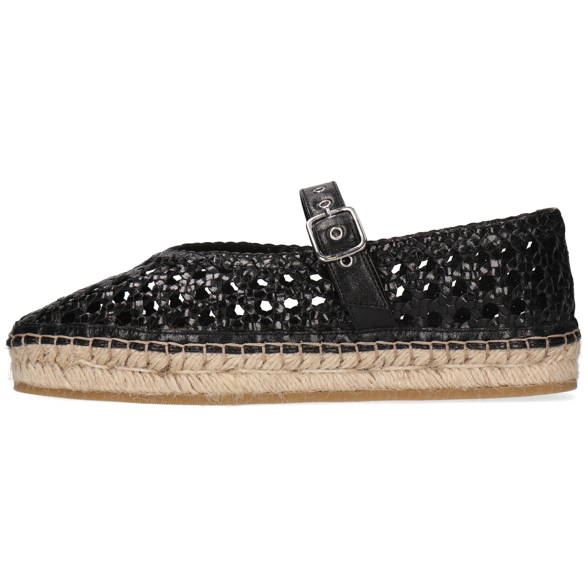 Melvin & Hamilton Anya 1 Leder-Geflochtene Schuhe für Damen Ballerina Flache Absätze, Echtes Leder, Von Hand geflochten
