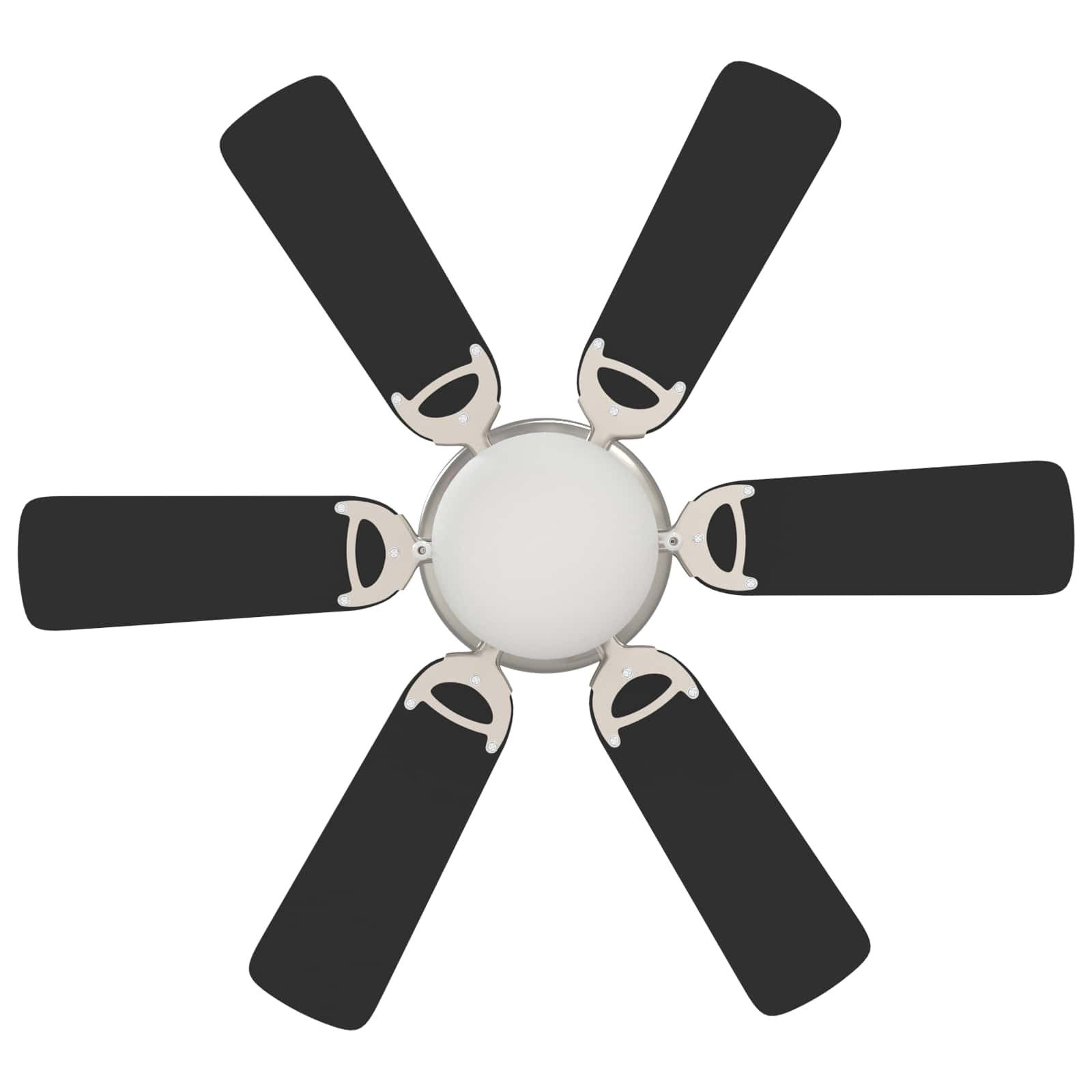 vidaXL Deckenventilator 82 cm Deckenventilator mit Licht Ø 82 cm Schwarz