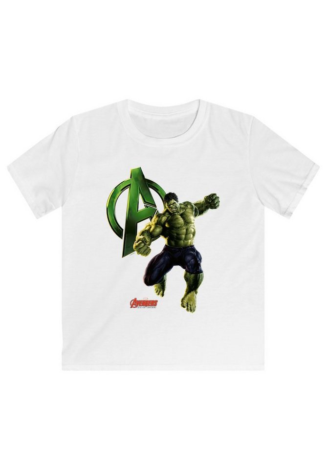 Baumwollstoff Avengers hohem Hulk Tragekomfort Incredible of mit Marvel weicher Sehr Print, Age F4NT4STIC Ultron T-Shirt