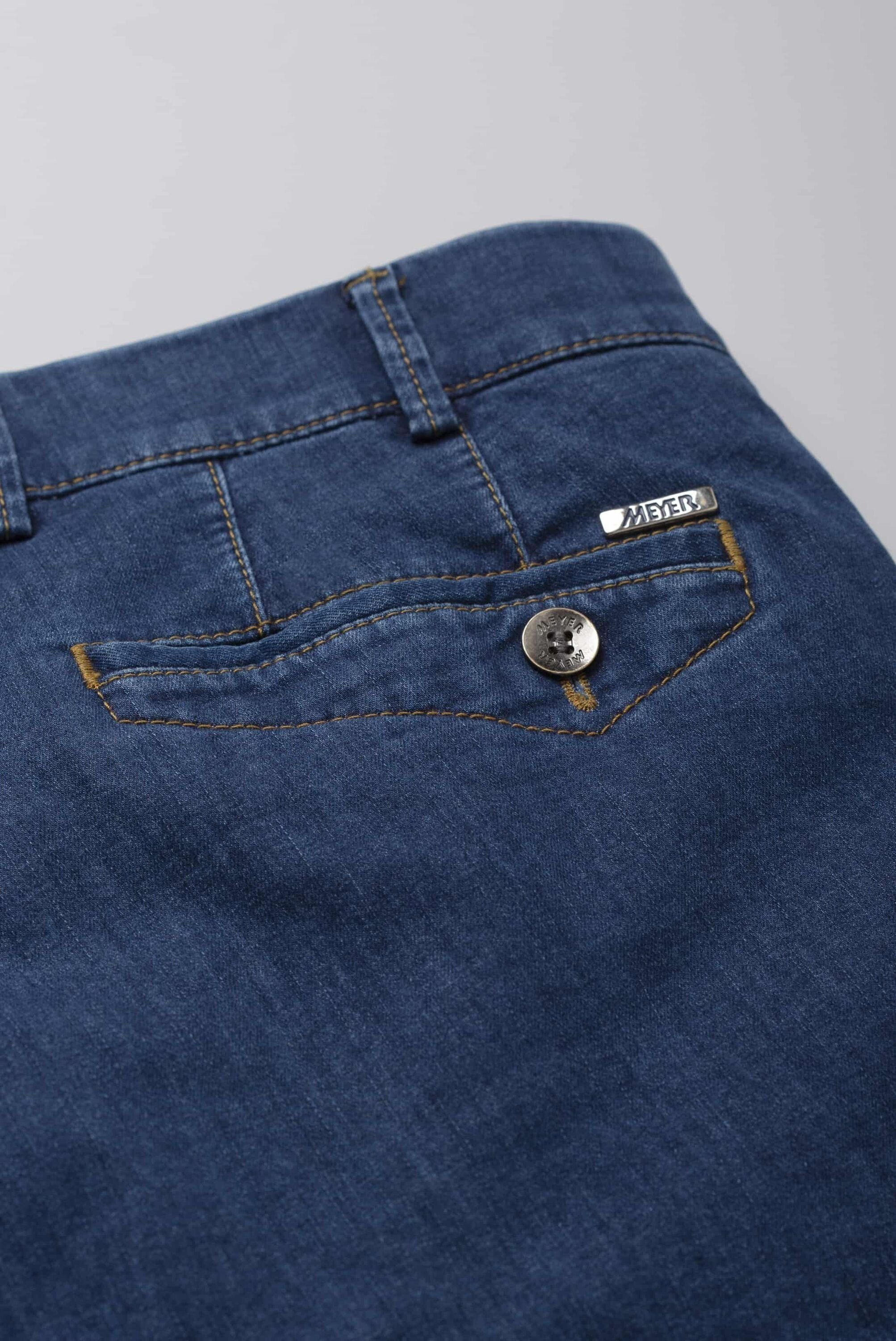 mit Blue-Stone Swingpocket MEYER Coolmax Dublin Denim 5-Pocket-Jeans