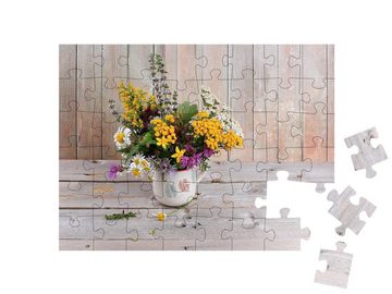 puzzleYOU Puzzle Blumenarrangement von Wildkräutern und Blumen, 48 Puzzleteile, puzzleYOU-Kollektionen Blumen-Arrangements
