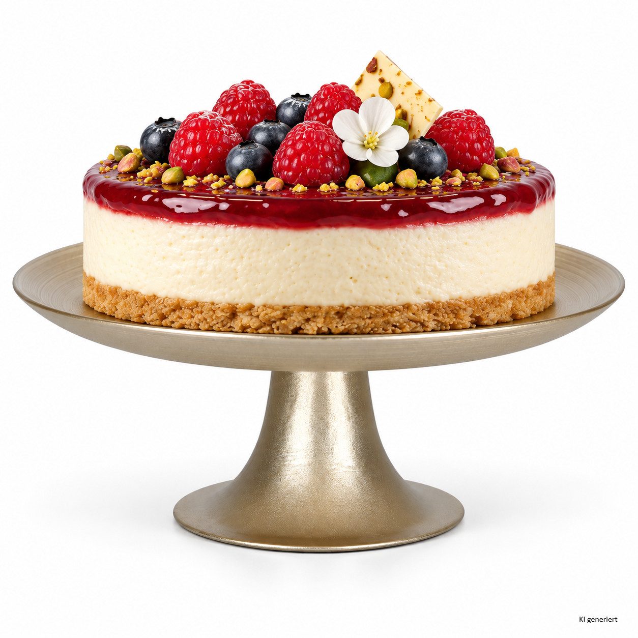 MamboCat Servierplatte Kairo Tortenplatte auf Fuß Ø28cm Glas Gold Servierplatte Antipasti, Glas