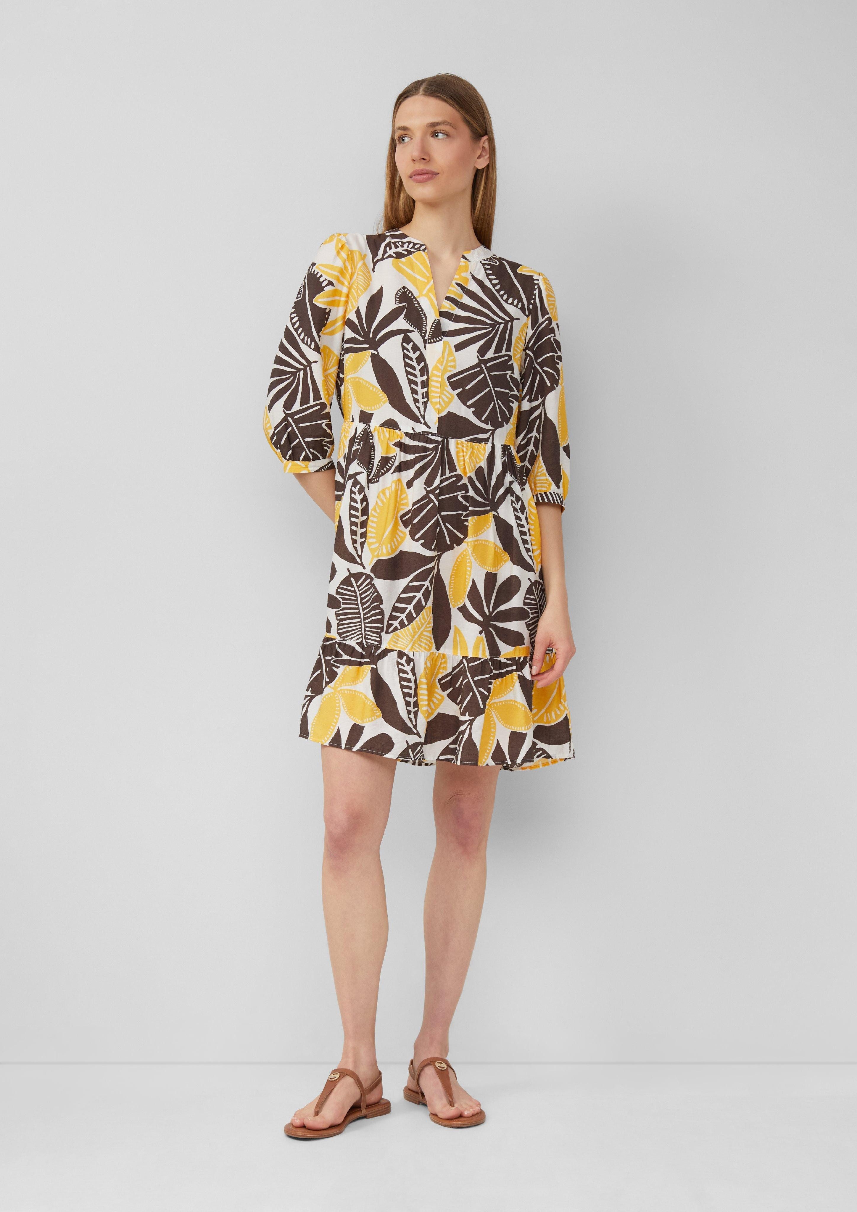 s.Oliver Minikleid Strukturiertes Kleid aus Viskosemix günstig online kaufen