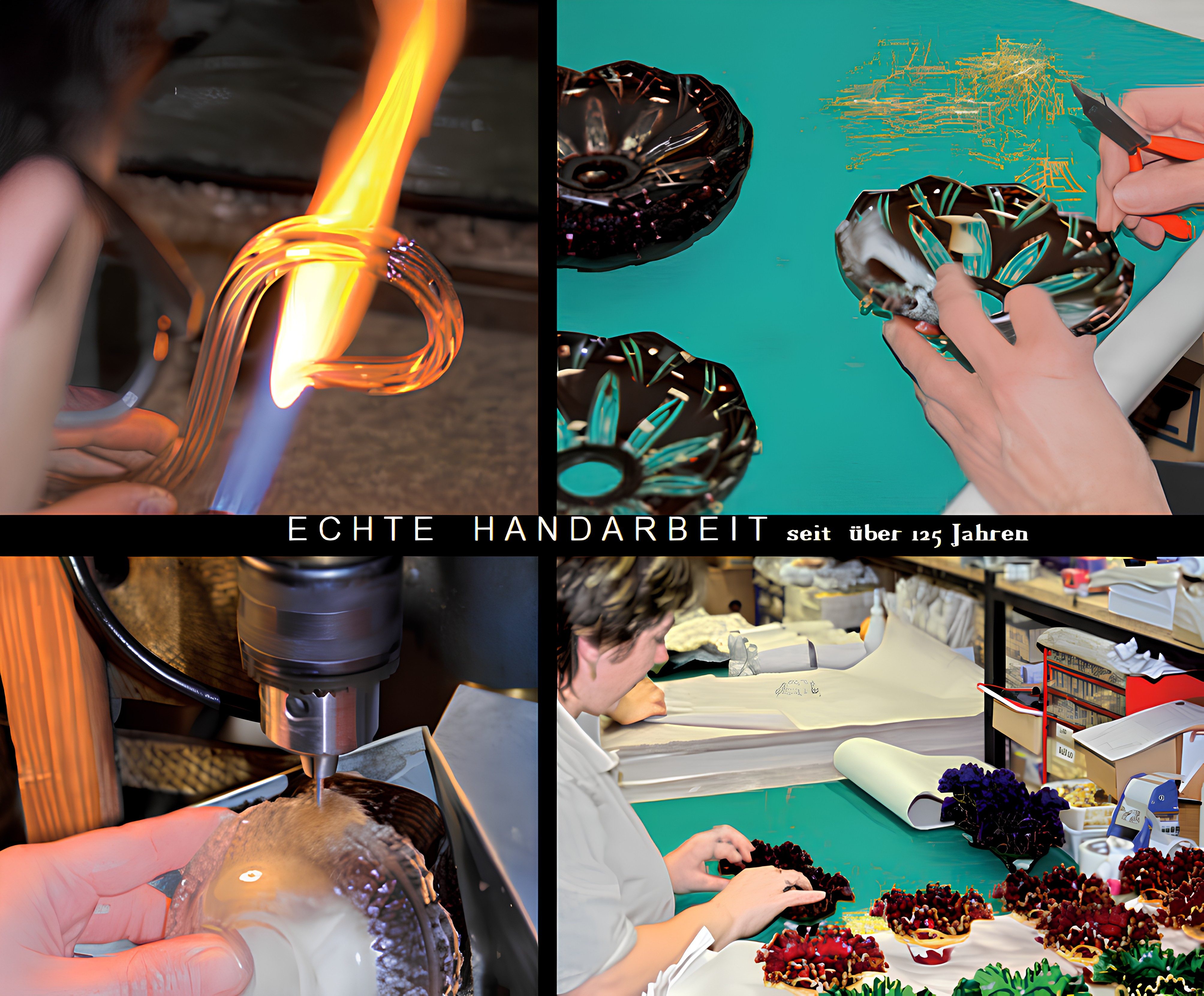 JVmoebel Kronleuchter Bohemia Deckenleuchte aus Glas in Warmweiß mit elegantem Design, Warmweiß, Made in Europa