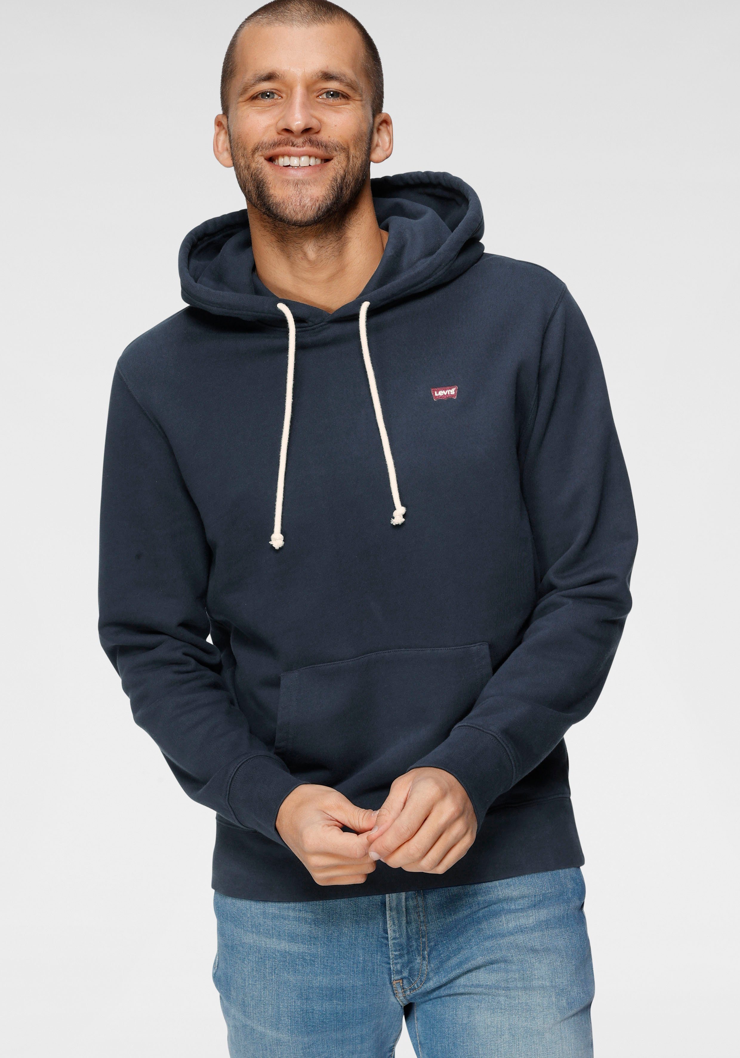 Levi's® Kapuzensweatshirt NEW ORIGINAL HOODIE Batwing-Logo navy kleinem mit