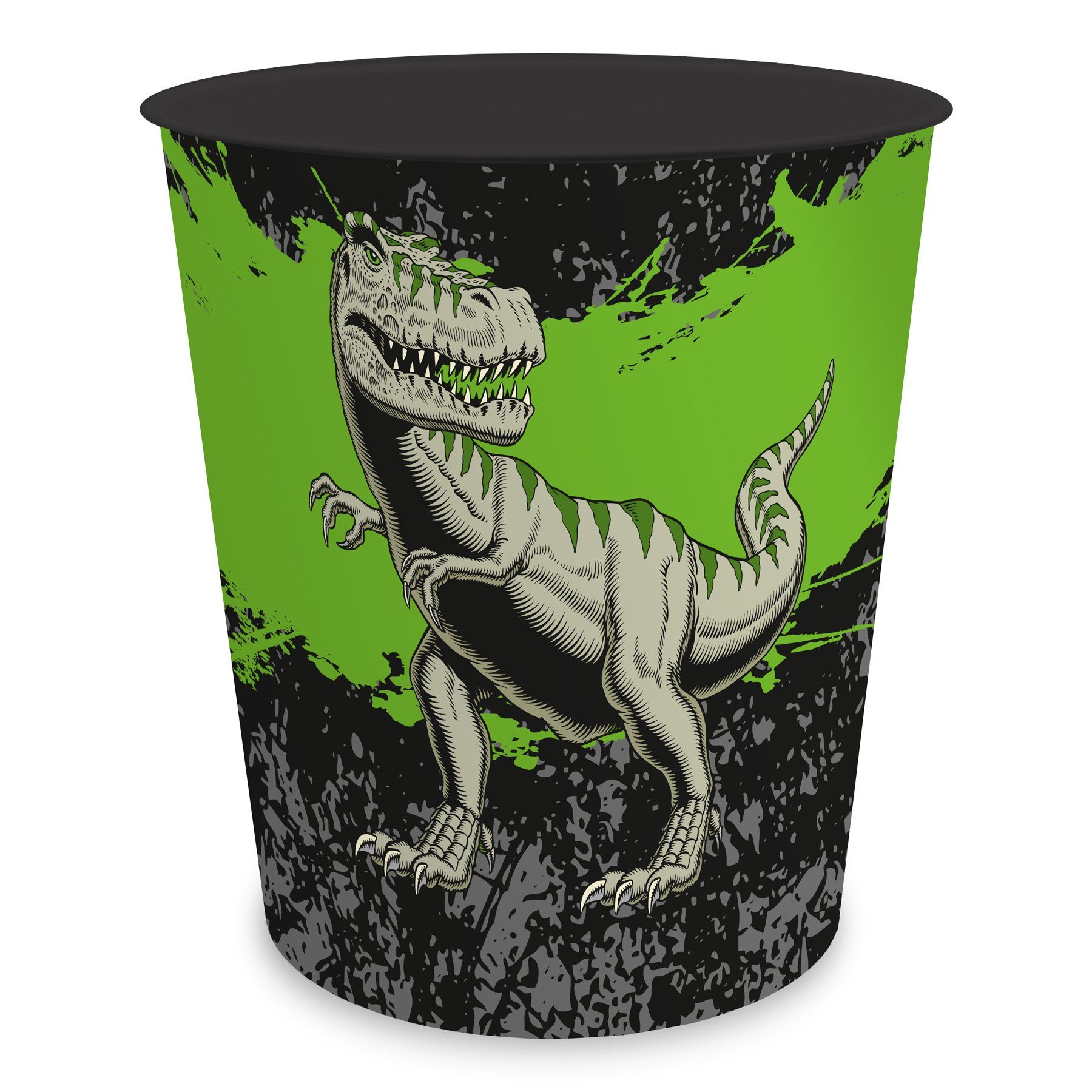 itenga Papierkorb itenga Papierkorb für Kinder - Motiv T-REX Dinosaurier - ca. 11 Liter
