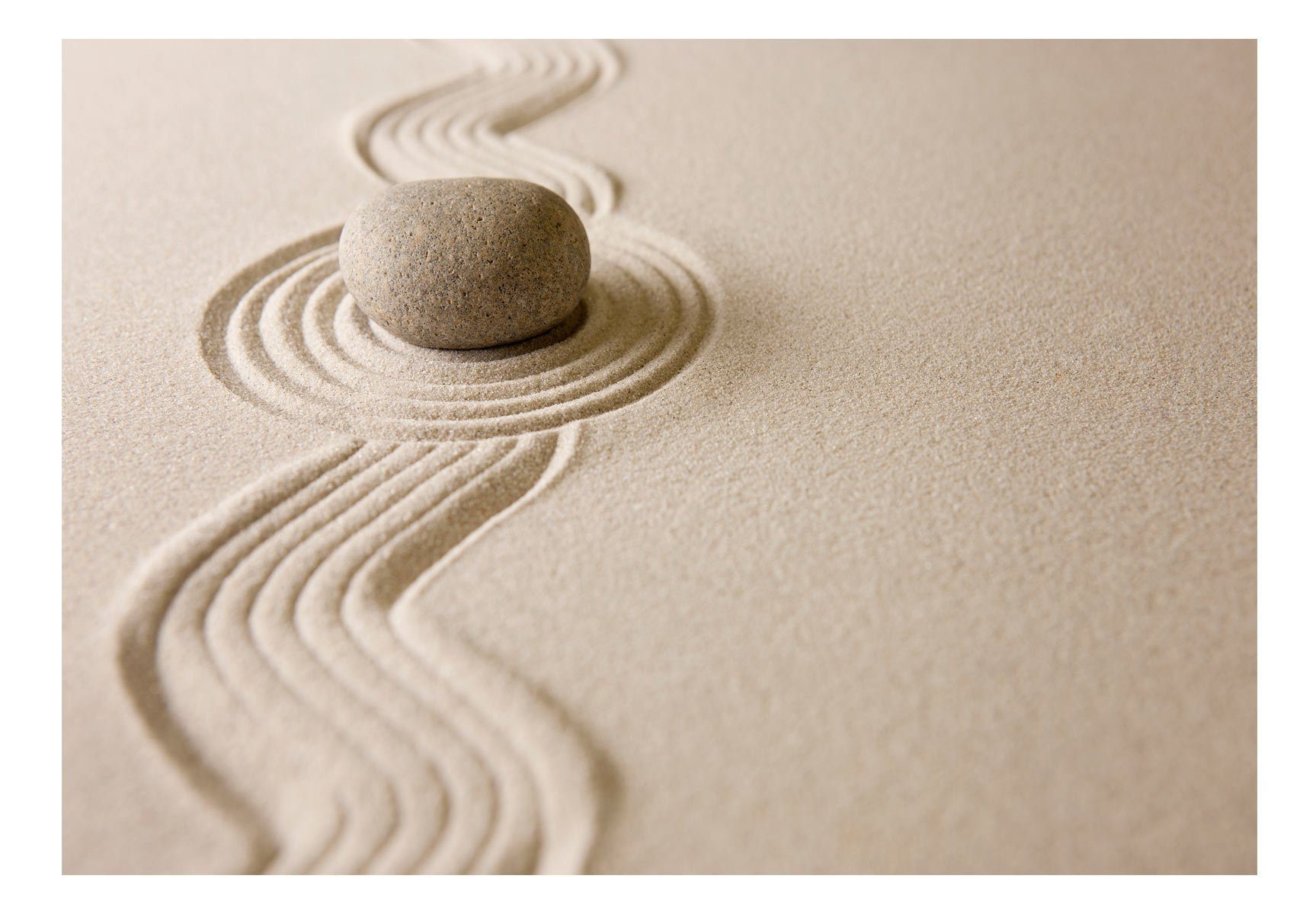 KUNSTLOFT Vliestapete Zen: Balance 0.98x0.7 m, halb-matt, matt, lichtbeständige Tapete Design
