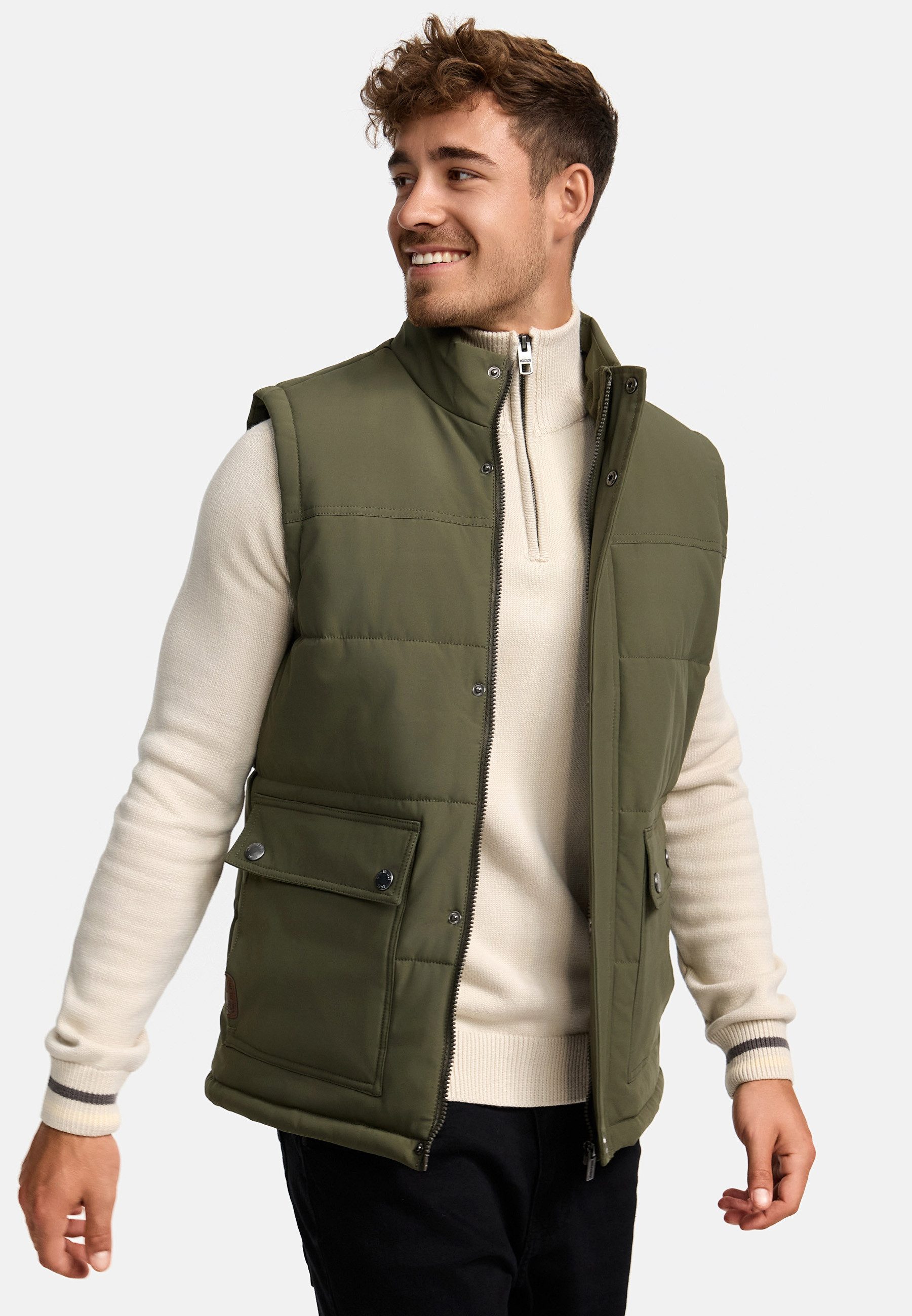 Indicode Steppweste Herren INBellmil Weste Herrenweste mit Reißverschluss u günstig online kaufen