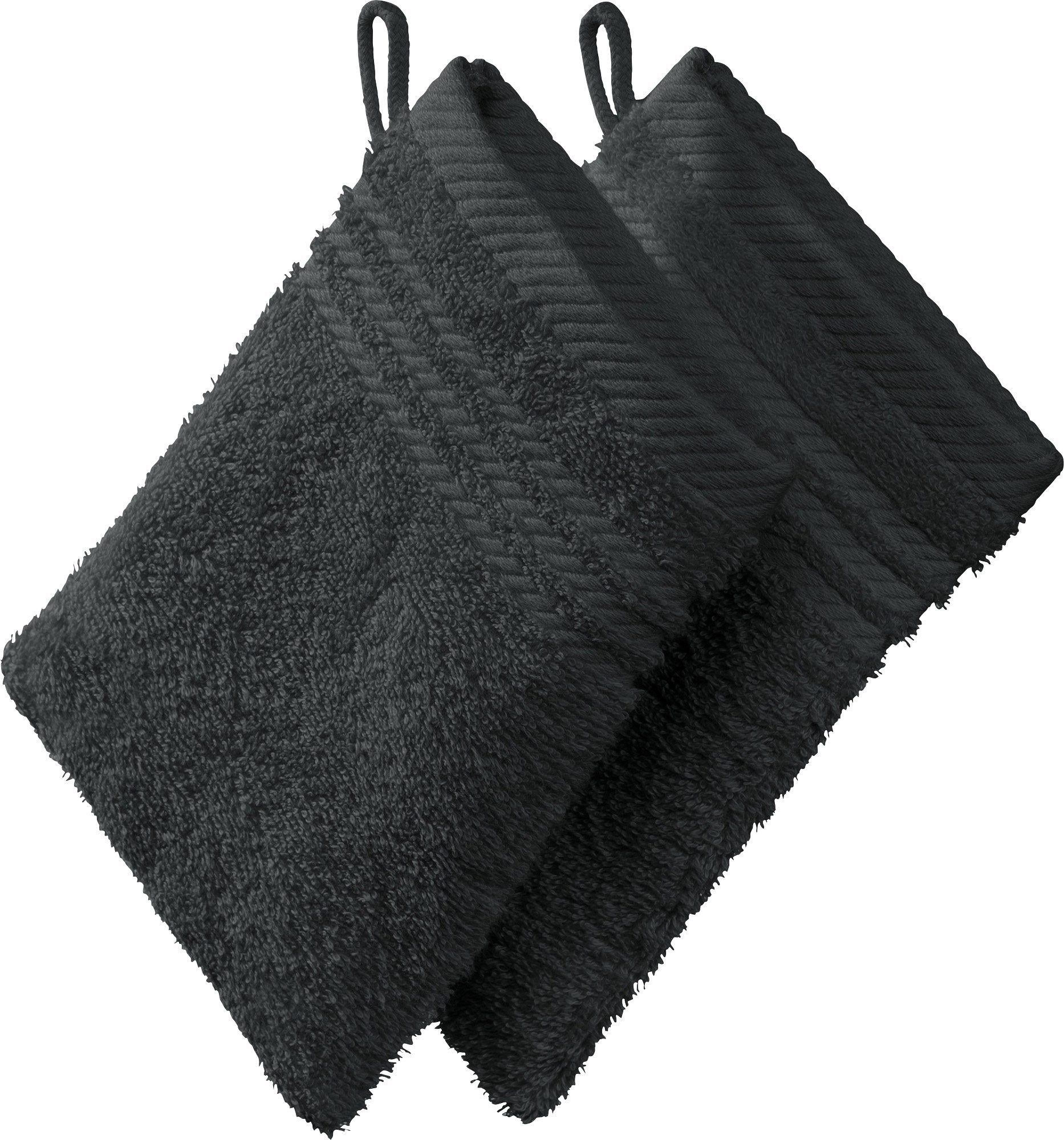 REDBEST Waschhandschuh Waschhandschuh 2er-Pack, Frottier, Walk-Frottier Uni