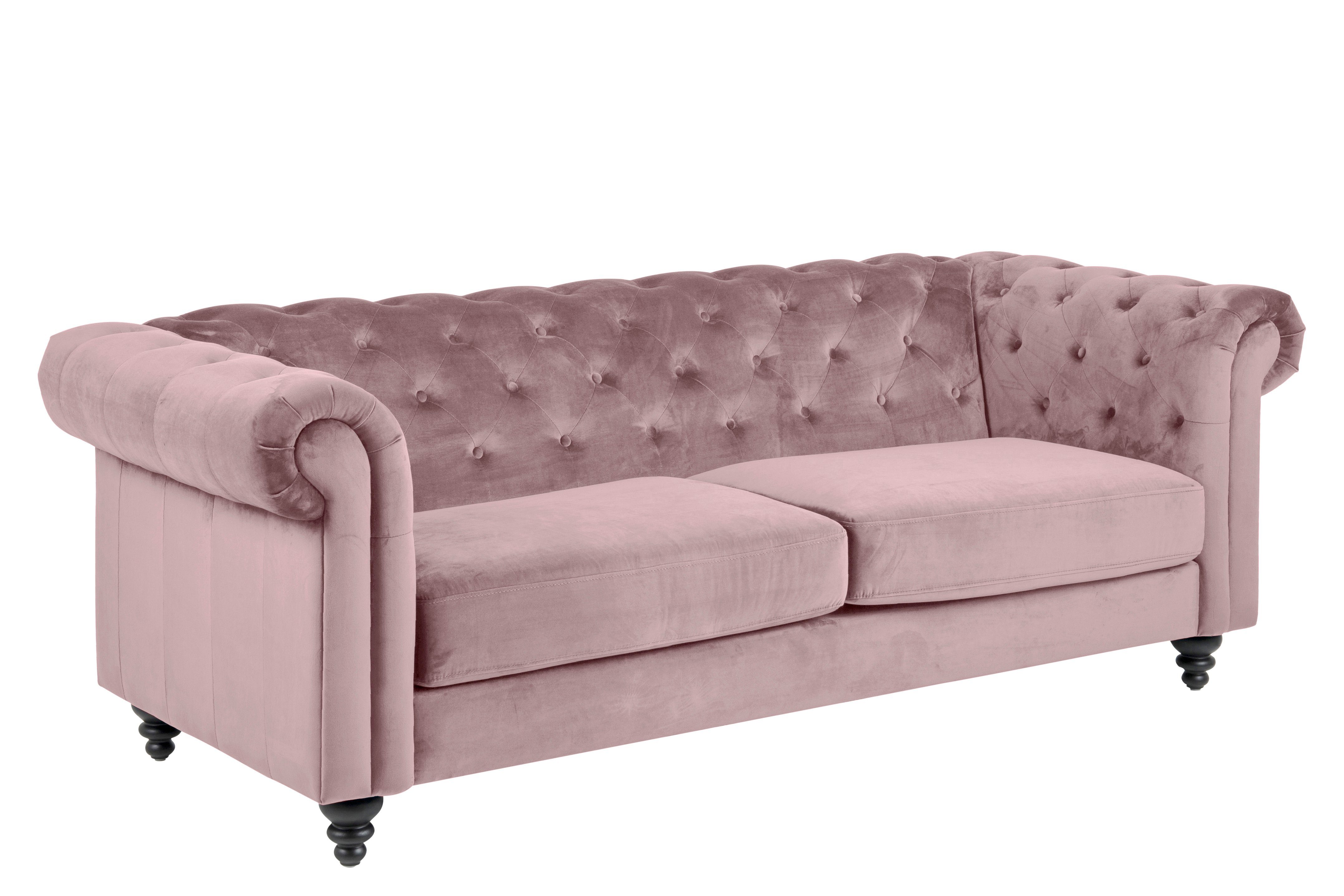 ebuy24 Sofa »Charlie Sofa 3 Sitzer rosa.«