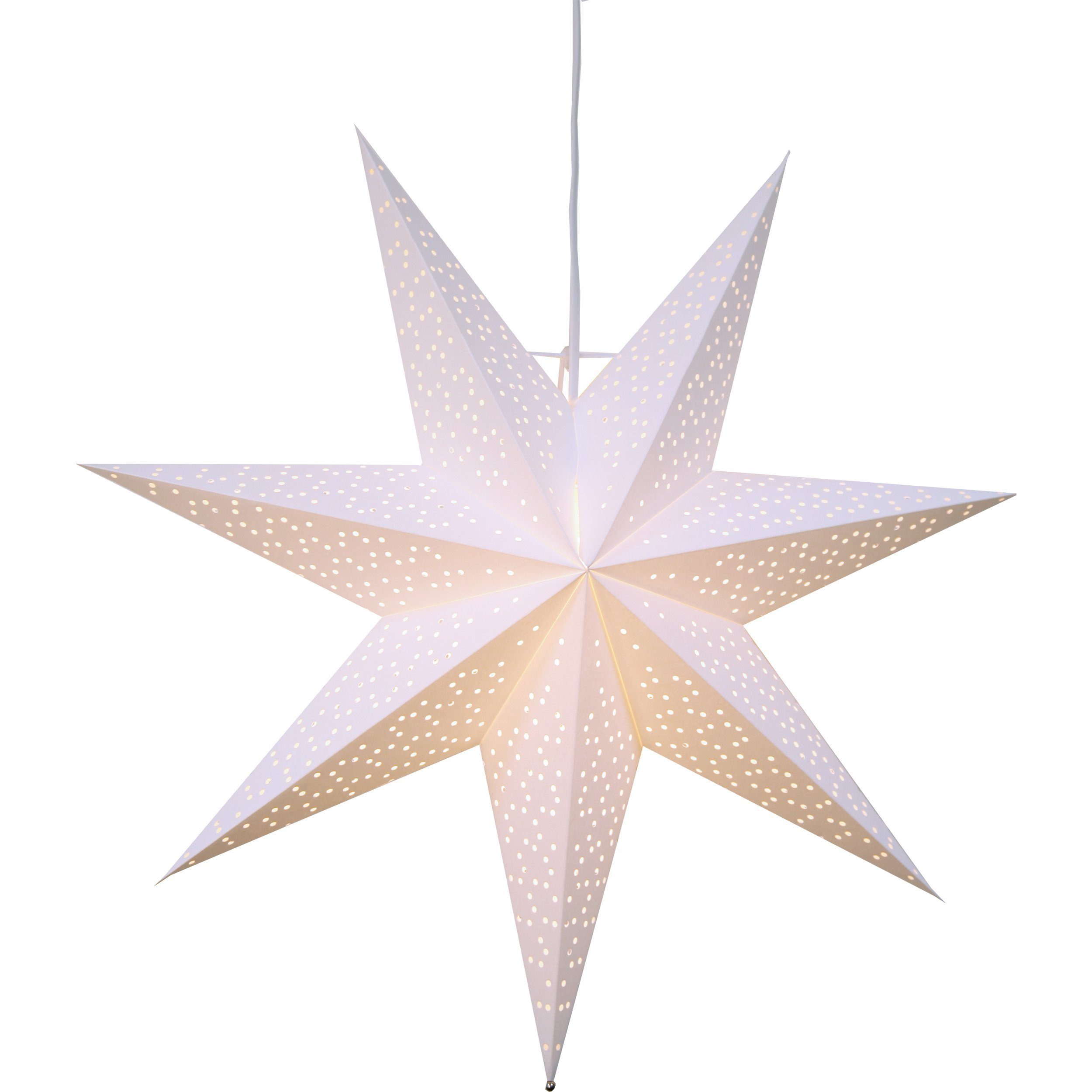Best Season STAR TRADING Weih 3D Papierstern Trading, Dot Dot, Trading Star Star Weihnachtsstern Dekolicht von LED