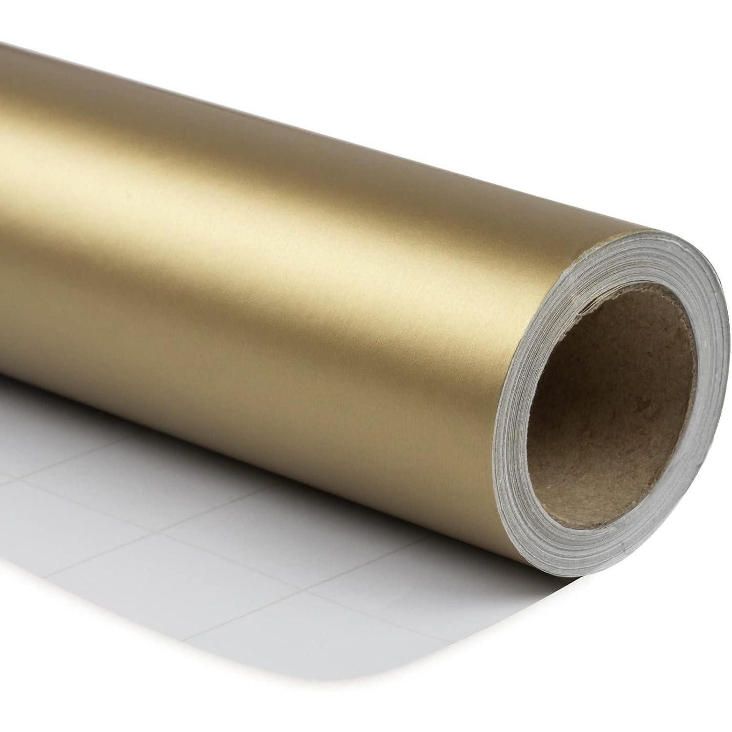 LuxusKollektion Geschenkpapier Geschenkpapier Minirolle einfarbig Hochzeit Geburtstag Gold