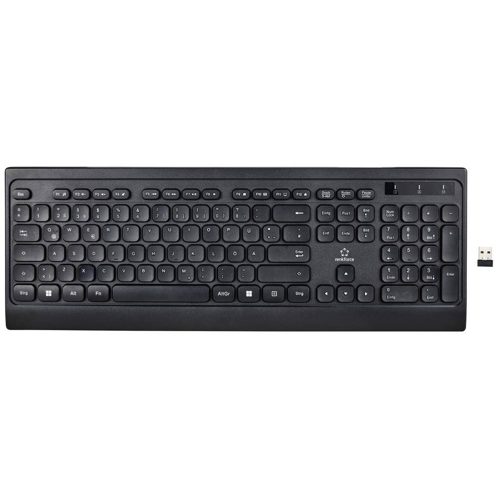 Renkforce RF-WLSKB-200 lautlose Funktastatur RF-5799534 Tastatur