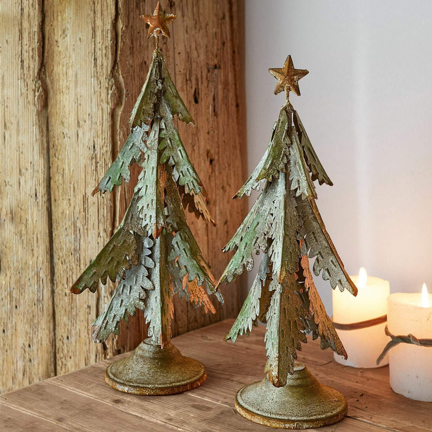Mirabeau Weihnachtsfigur Deko-Baum 2er Set Cour antikgrün (2er Set, 2er Set günstig online kaufen