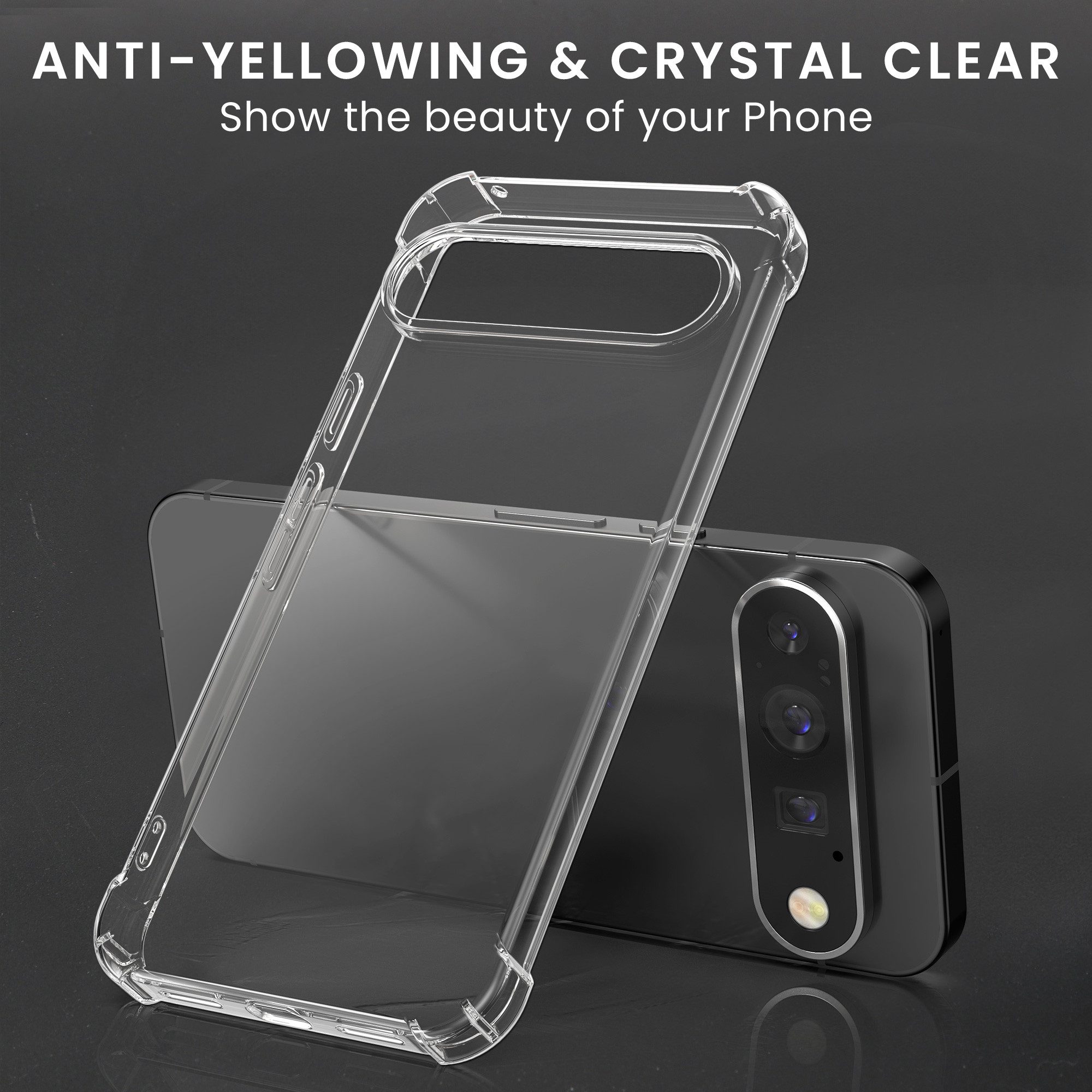kwmobile Smartphone-Hülle Hülle für Google Pixel 11 Pro XL Case, Handyhülle mit 2x Glas Schutz Folie - Cover Handyhülle – Bild 5 von 5