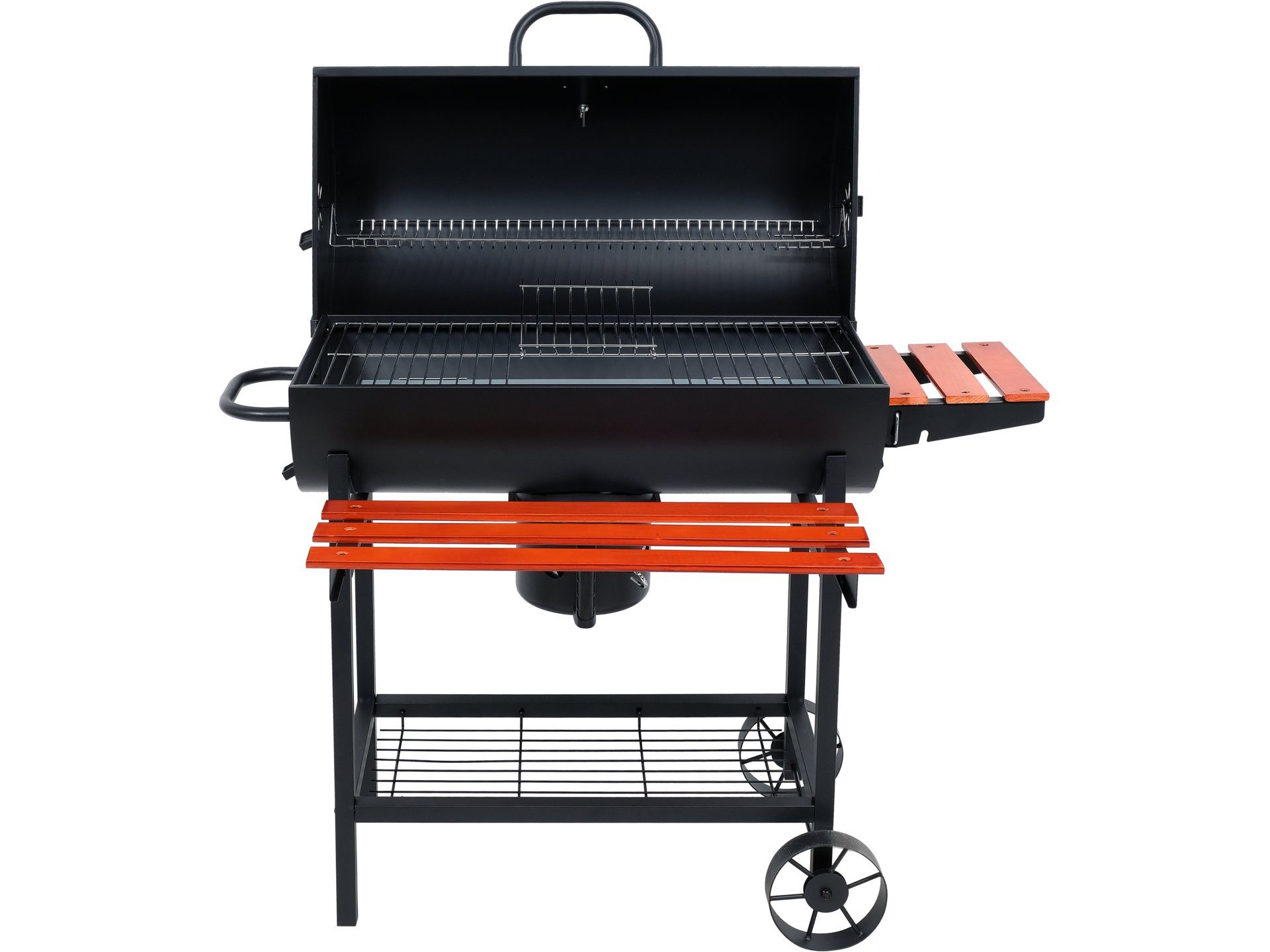 Lund Holzkohlegrill GRILL WĘGLOWY Z POKRYWĄ, RUSZT 71X34,5CM, Holzkohlegrill 71x34,5 cm mit Deckel und Ablage, Holzkohlegrill 71x34,5 cm mit Deckel und Ablage