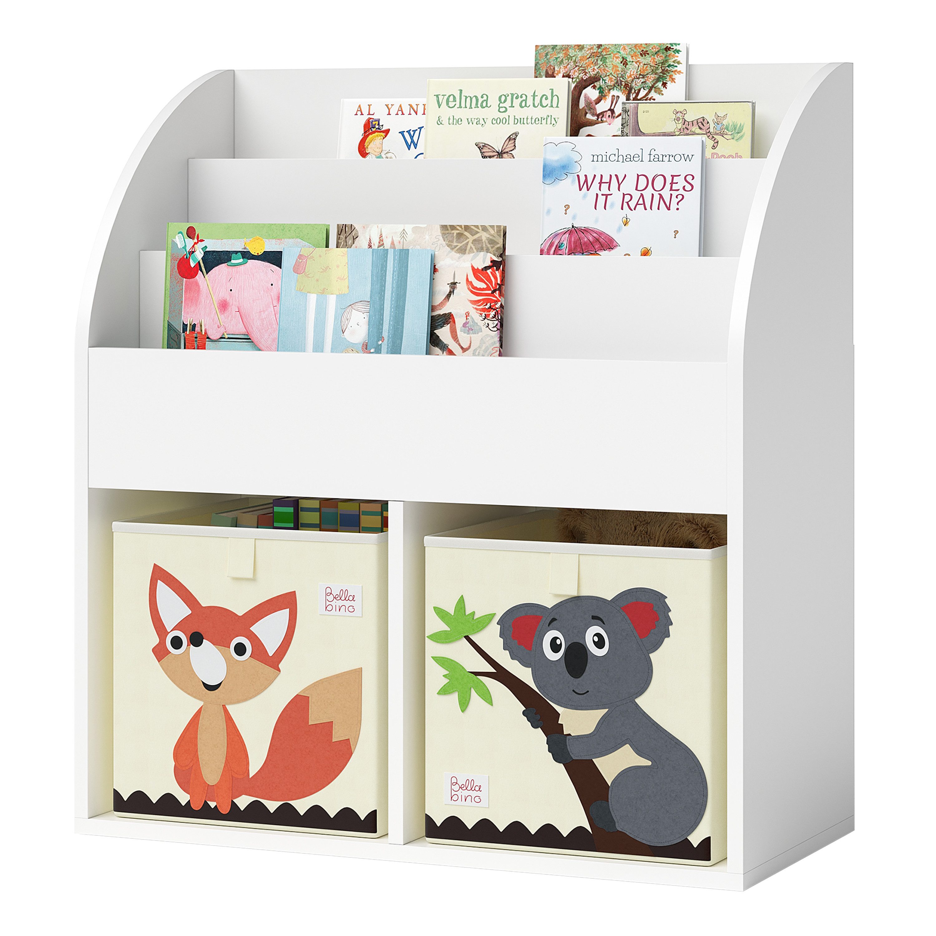 Bellabino Kinderregal Koro, weiß, mit 2 günstig online kaufen