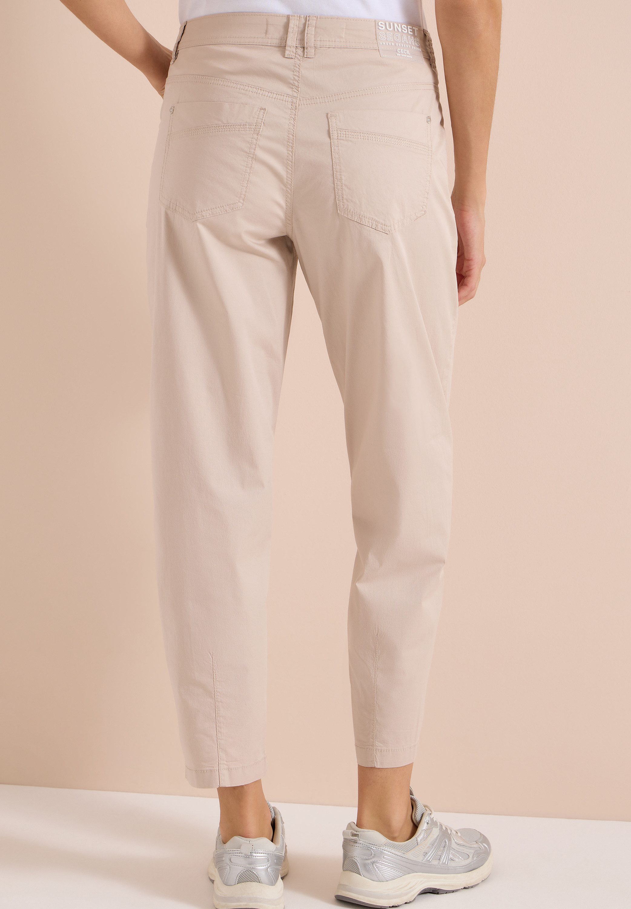 CECIL Stoffhose Style Scarlett Barrel Leg Hose in Papertouch Qualität und mit Stretch