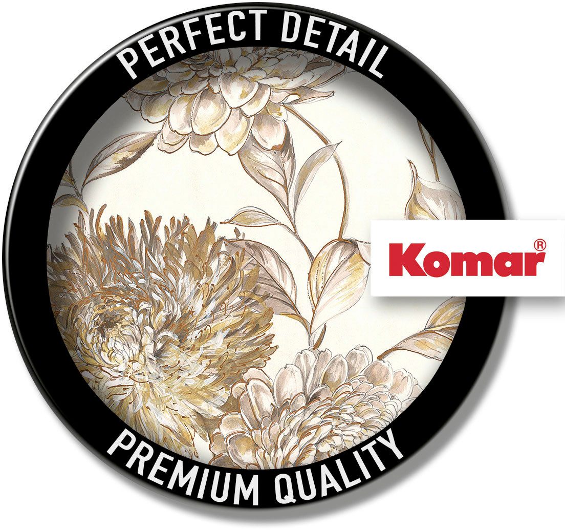 Komar Fototapete Digitaldruck Vlies - Vintage Chrysanthemum - Größe 200 x 250 cm, glatt, bedruckt, (Packung, 1 St), Wohnzimmer, Schlafzimmer