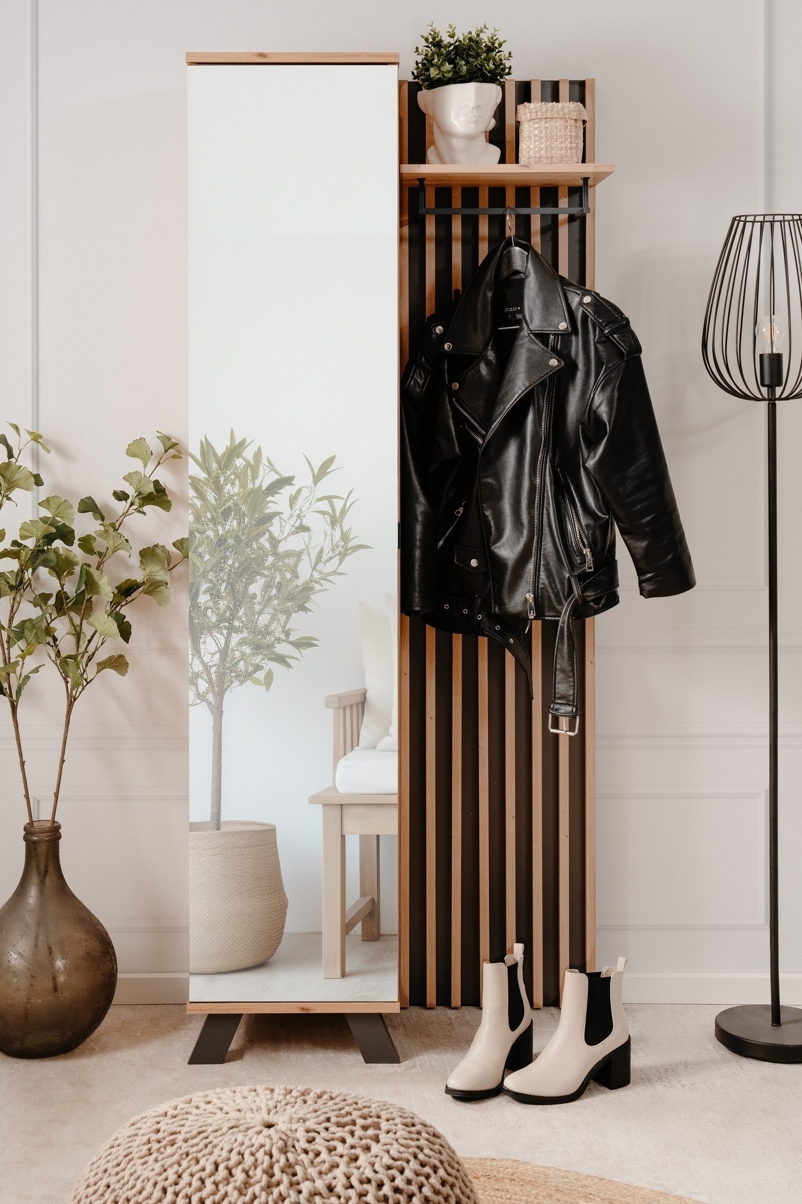 Finori Kompaktgarderobe in Dekor Artisan Oak günstig online kaufen
