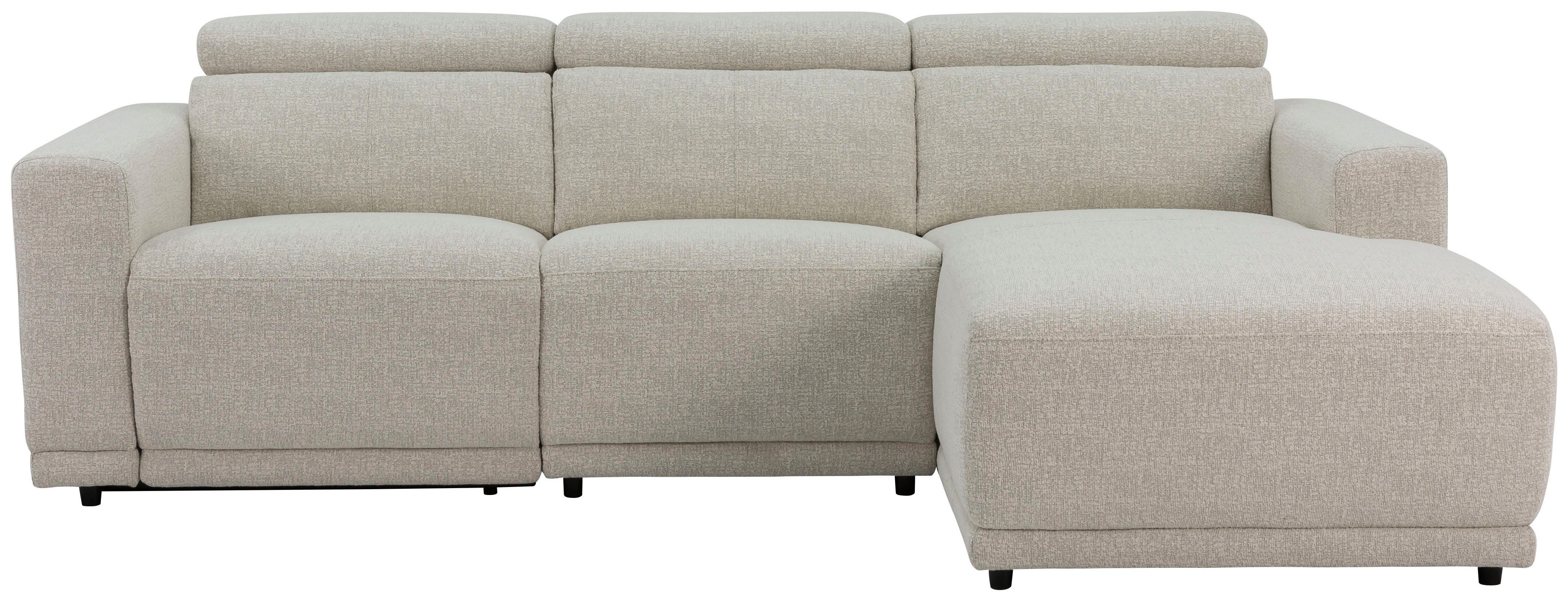OTTO home Ecksofa LEOON L-Form, 255 cm - elektr. Relaxfunktion, mit USB A/C-Anschluss. Federkern, verstellbaren Kopfstützen, Webstoff