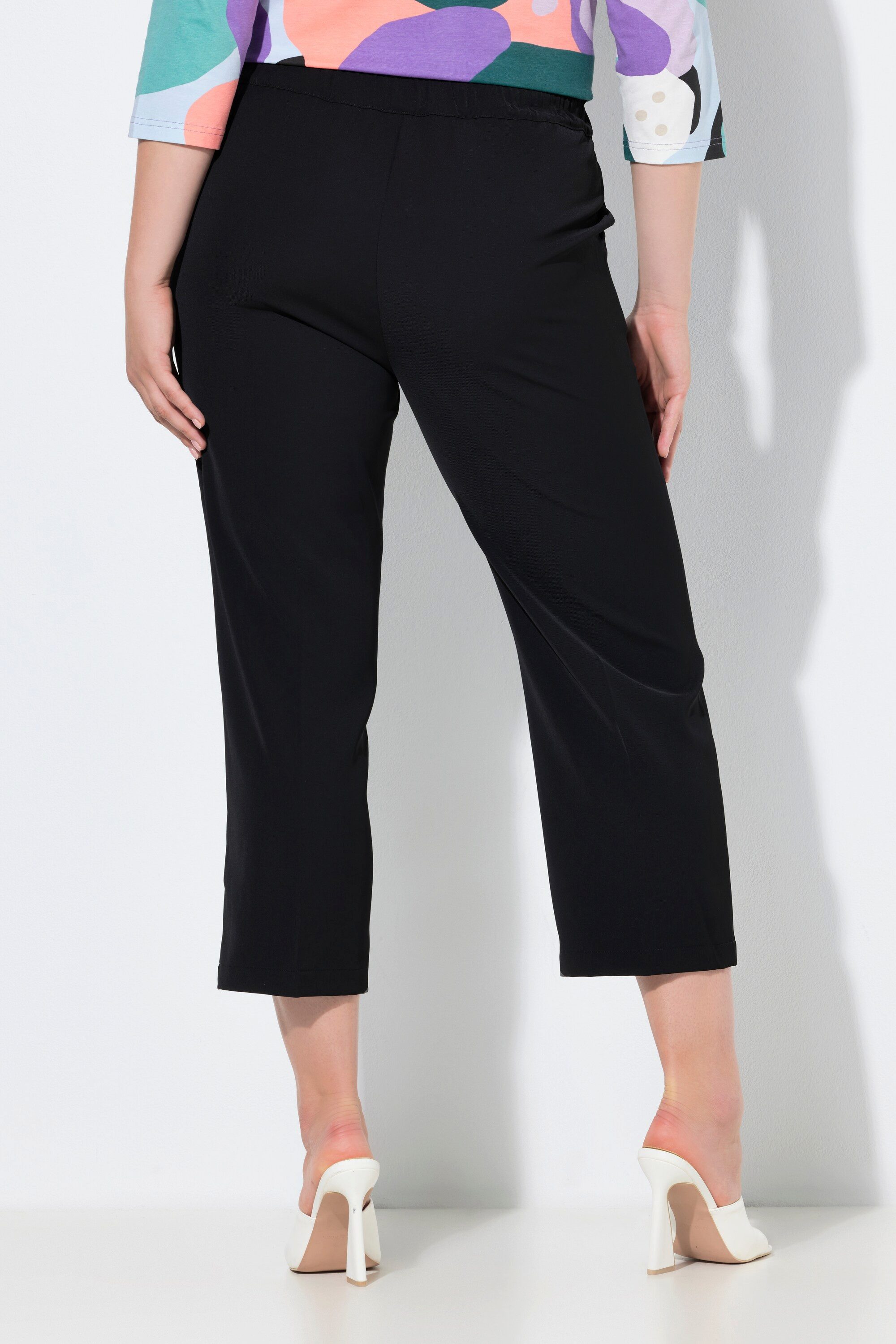 Ulla Popken Schlupfhose 7/8-Hose Bügelfalten Elastikbund
