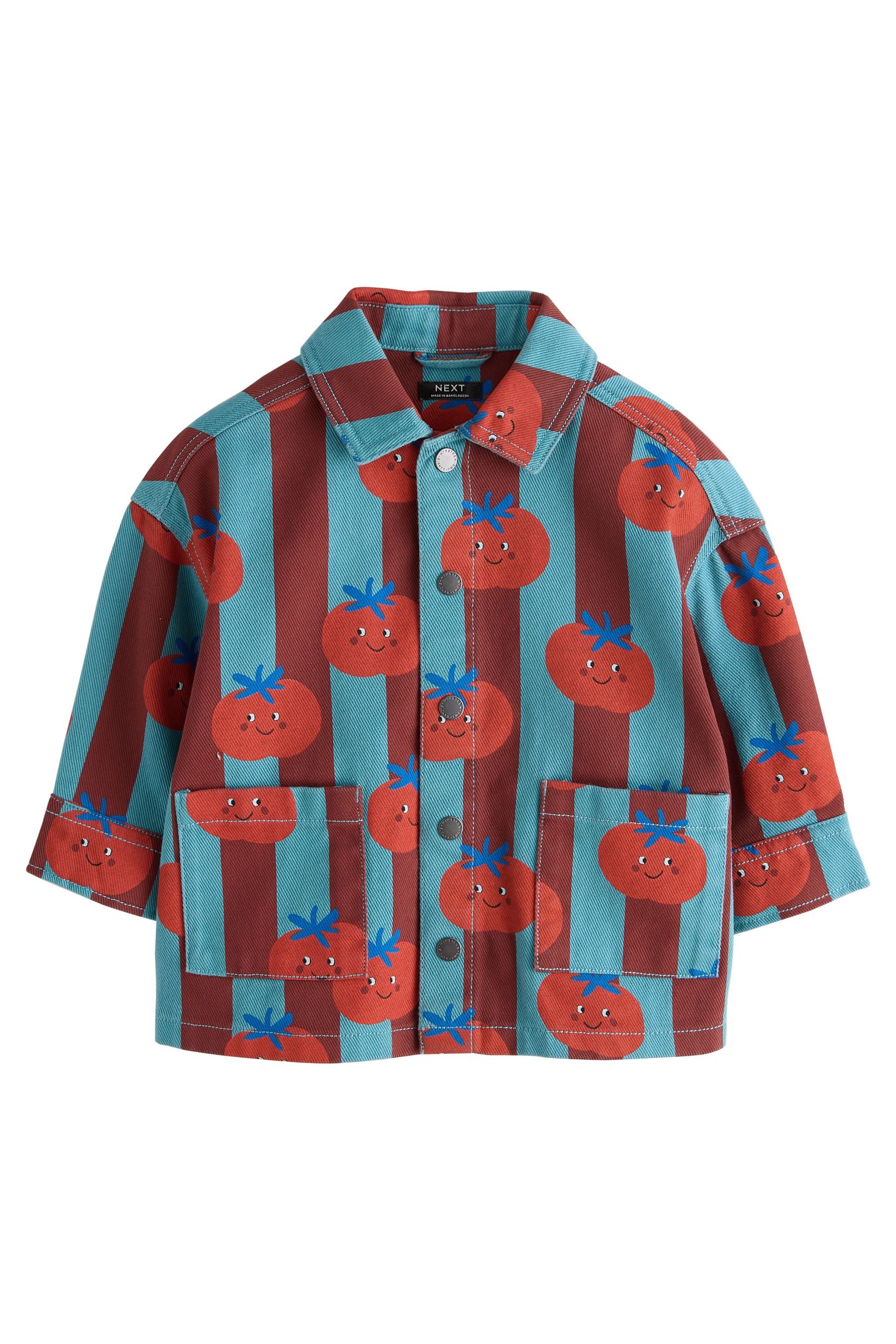 Next Outdoorhemd Twill-Overshirt mit Print (1-tlg)