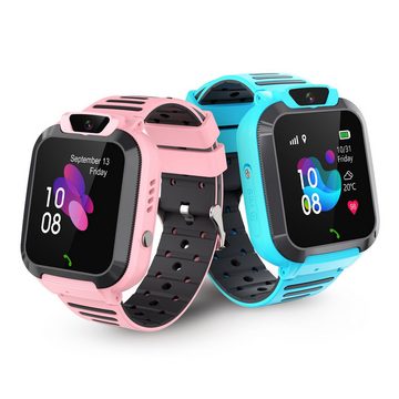 Gontence Uhr für Kinder mit Videoanruf,SOS,Sprachchat,Wecker Smartwatch GPS-Ortung,400mAh Smartwatch