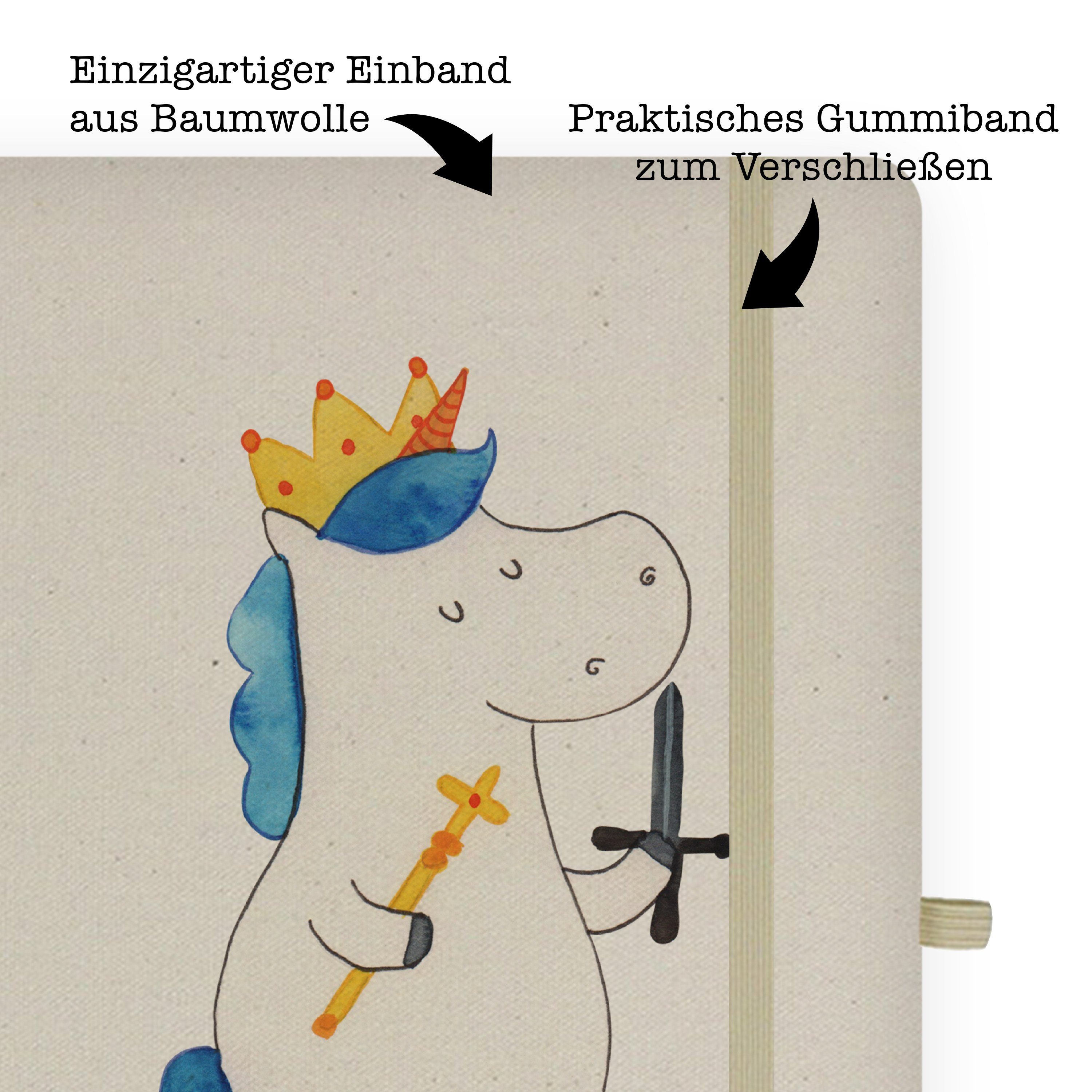 Mrs. - Transparent - Einhorn Mr. Mr. Schwert & Geschenk, Einhörner, mit Panda Mrs. & König Panda Unicor Notizbuch