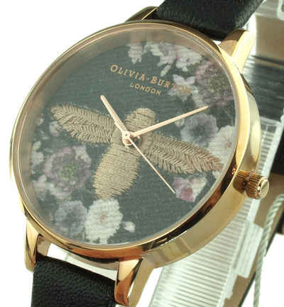 OLIVIA BURTON Quarzuhr Damen Uhr 3D Bee Embroidered OB16EM02 NEU