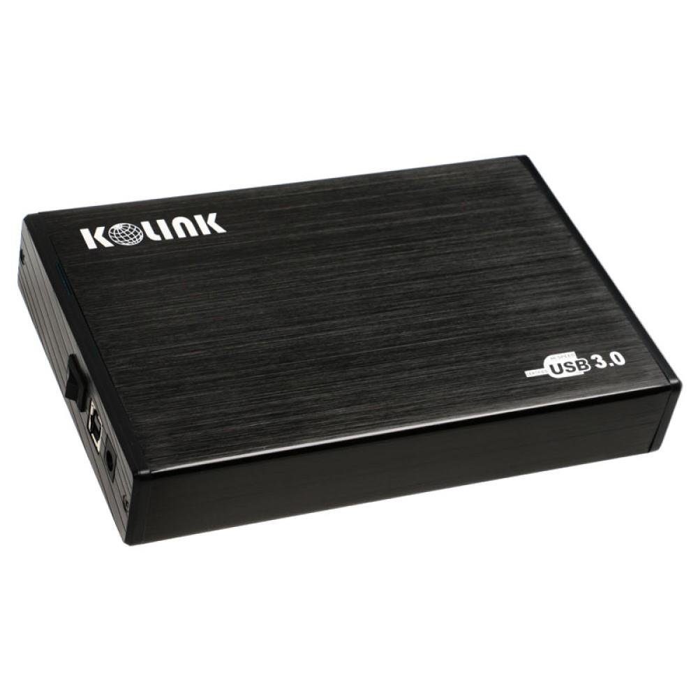 Kolink Festplatten-Gehäuse HDSU3U3, 3,5 Zoll Portable SATA HDD/SSD USB 3.0,  External Hard Drive Case