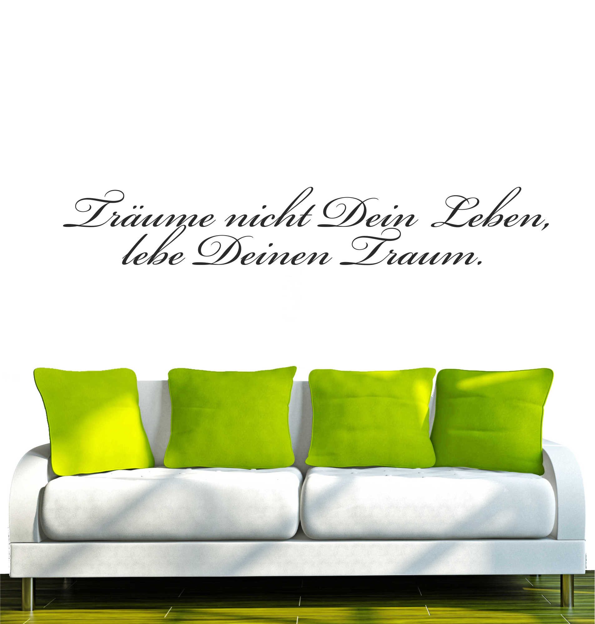 INDIGOS UG Wandtattoo Wandtattoo - Wandaufkleber - w188 Träume nicht Spruch Wandaufkleber