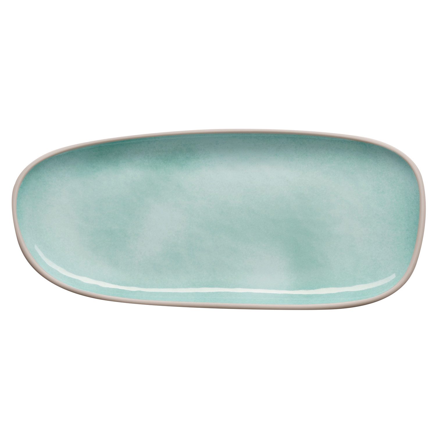 APS Teller CALA, (1 St), H: 2,5 cm, Melamin, innen: Dekor grün, außen: grau