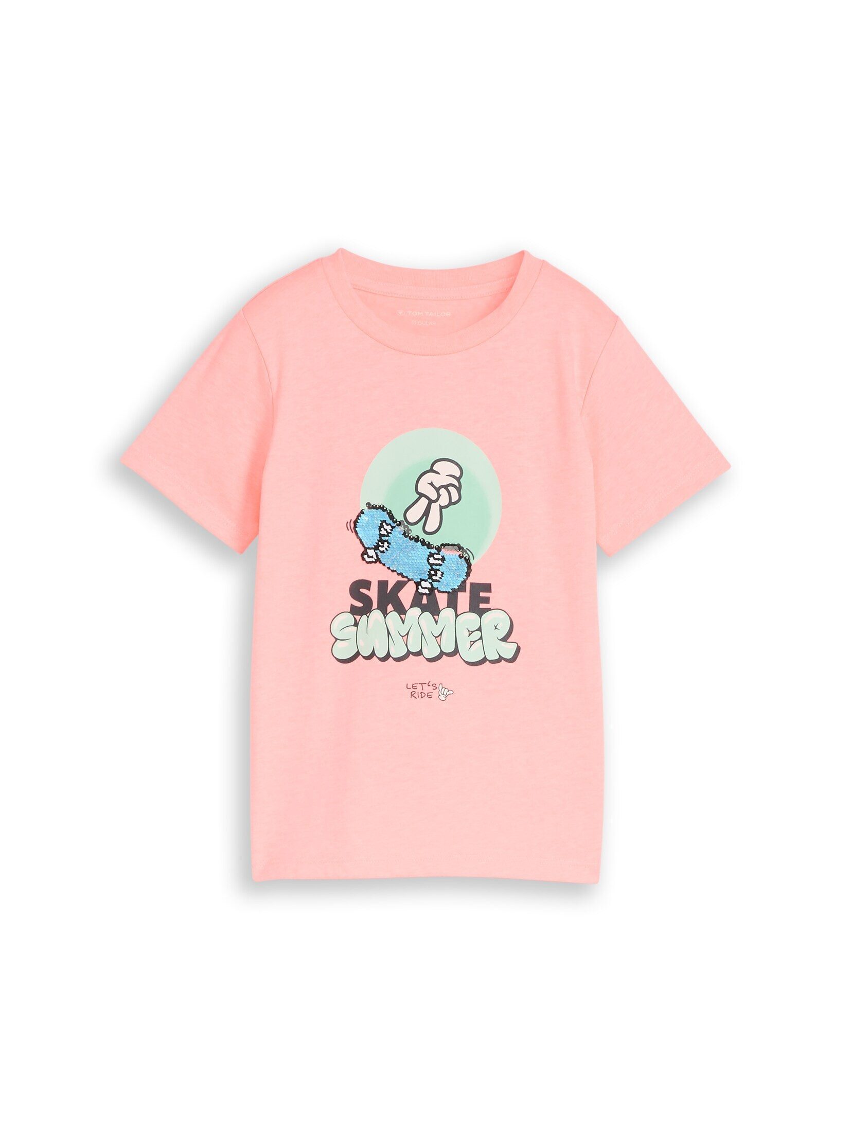 TOM TAILOR T-Shirt T-Shirt T-Shirt mit Wendepailletten