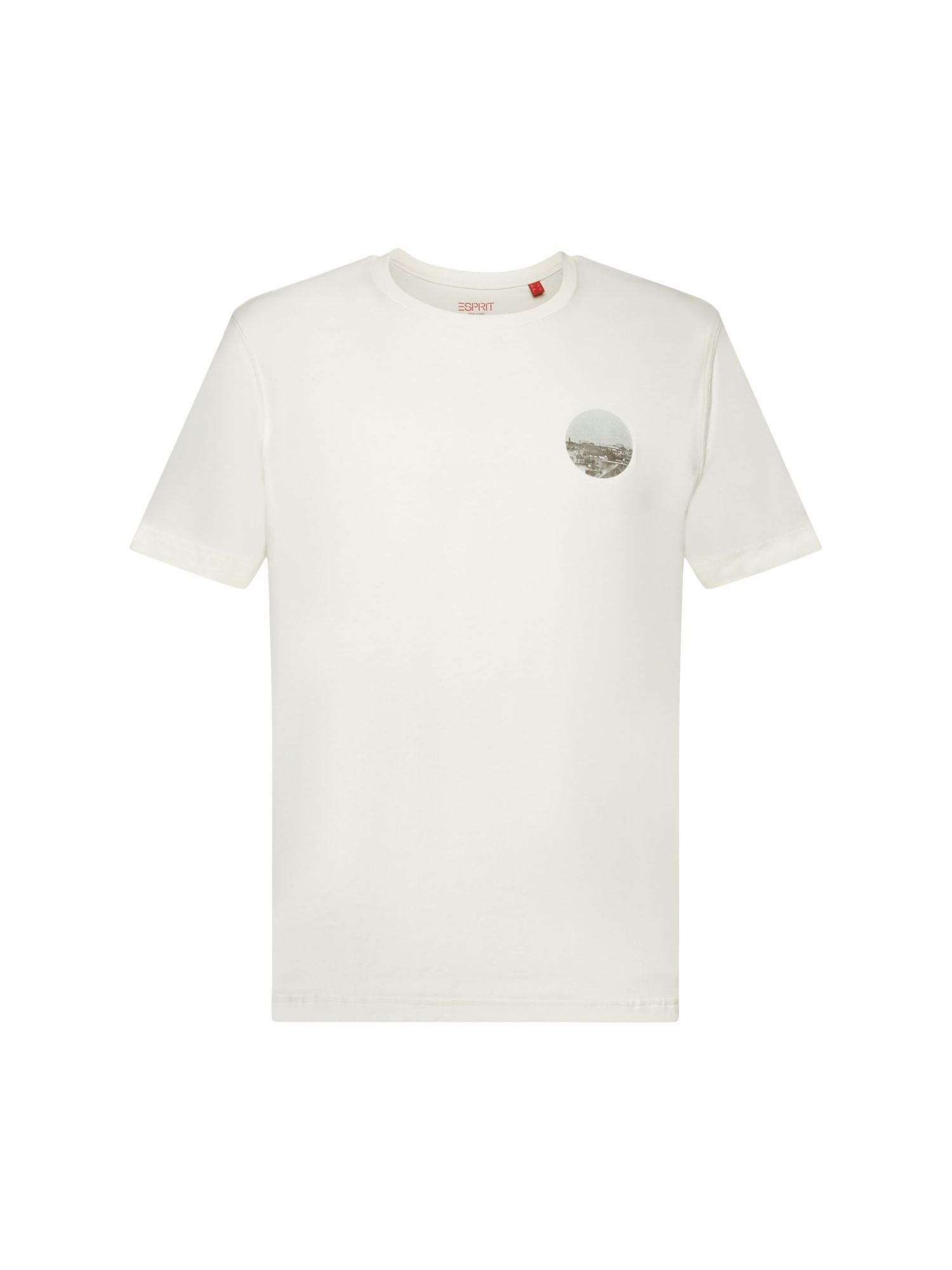 Esprit T-Shirt T-Shirt mit Print auf Vorder- und Rückseite (1-tlg) ICE