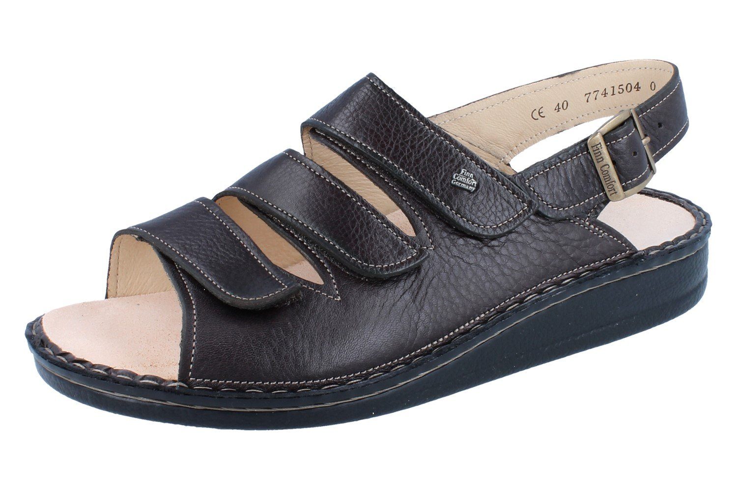 FINN COMFORT Sylt Herren Sandale braun Glattleder - Größe: 39 Sandale